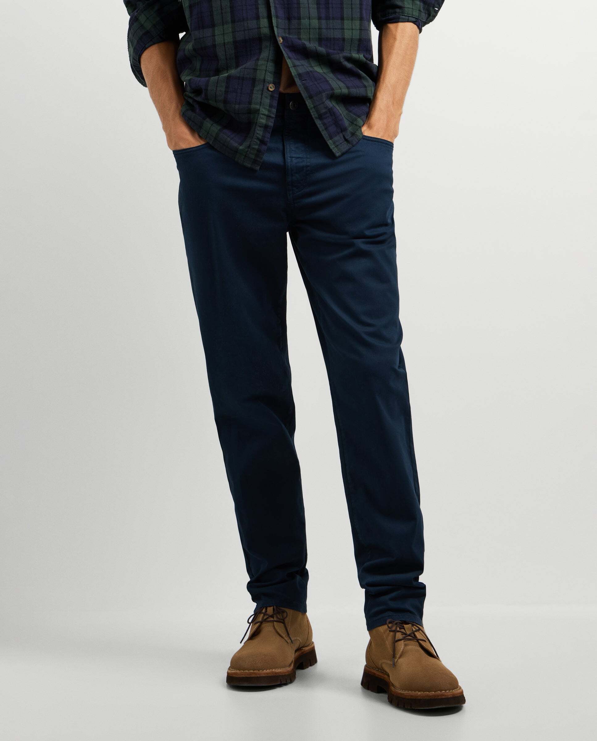 Pantalón de hombre 5 bolsillos fit taper - Pepe Jeans - Azul Azul-1