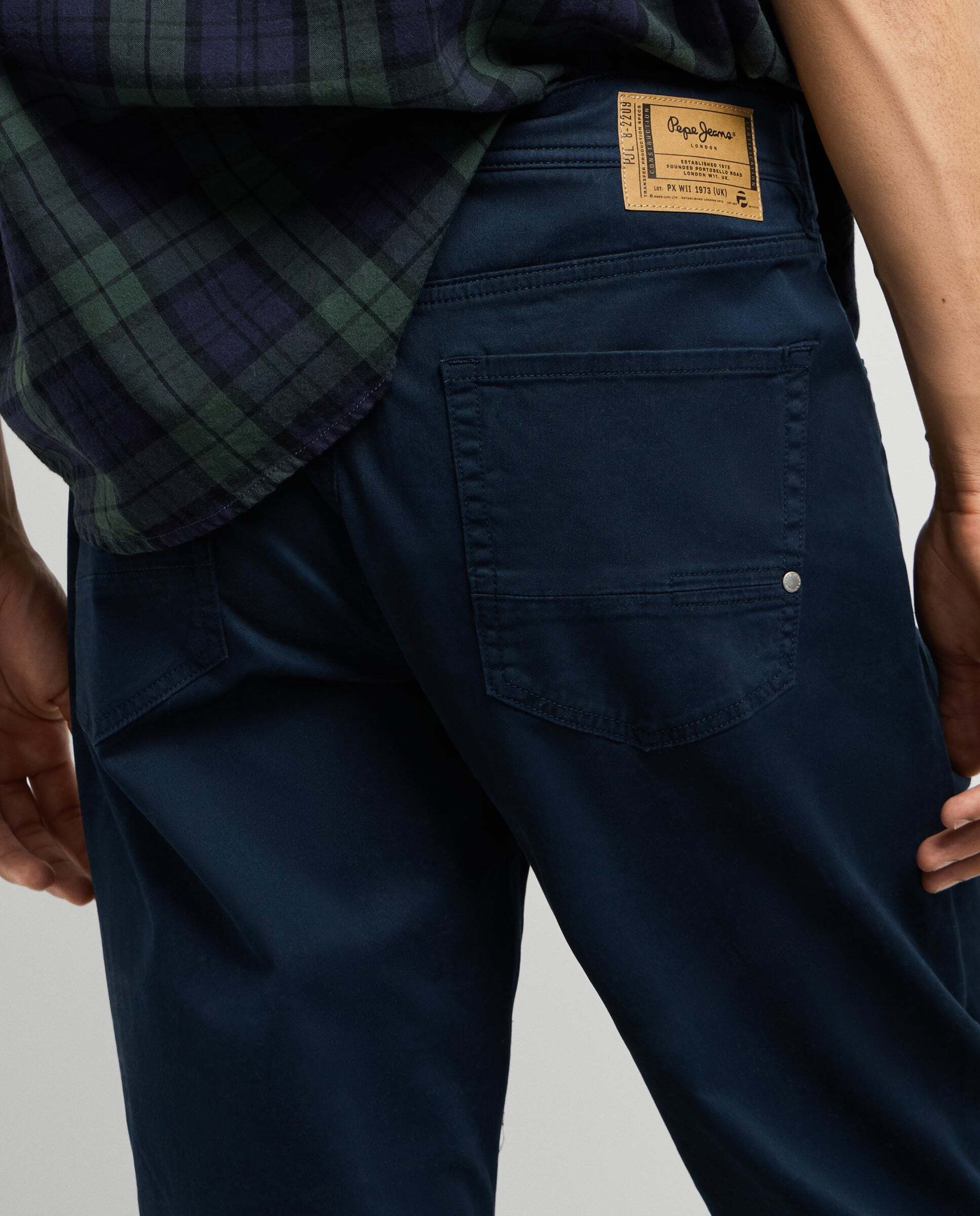 Pantalón de hombre 5 bolsillos fit taper - Pepe Jeans - Azul Azul-4