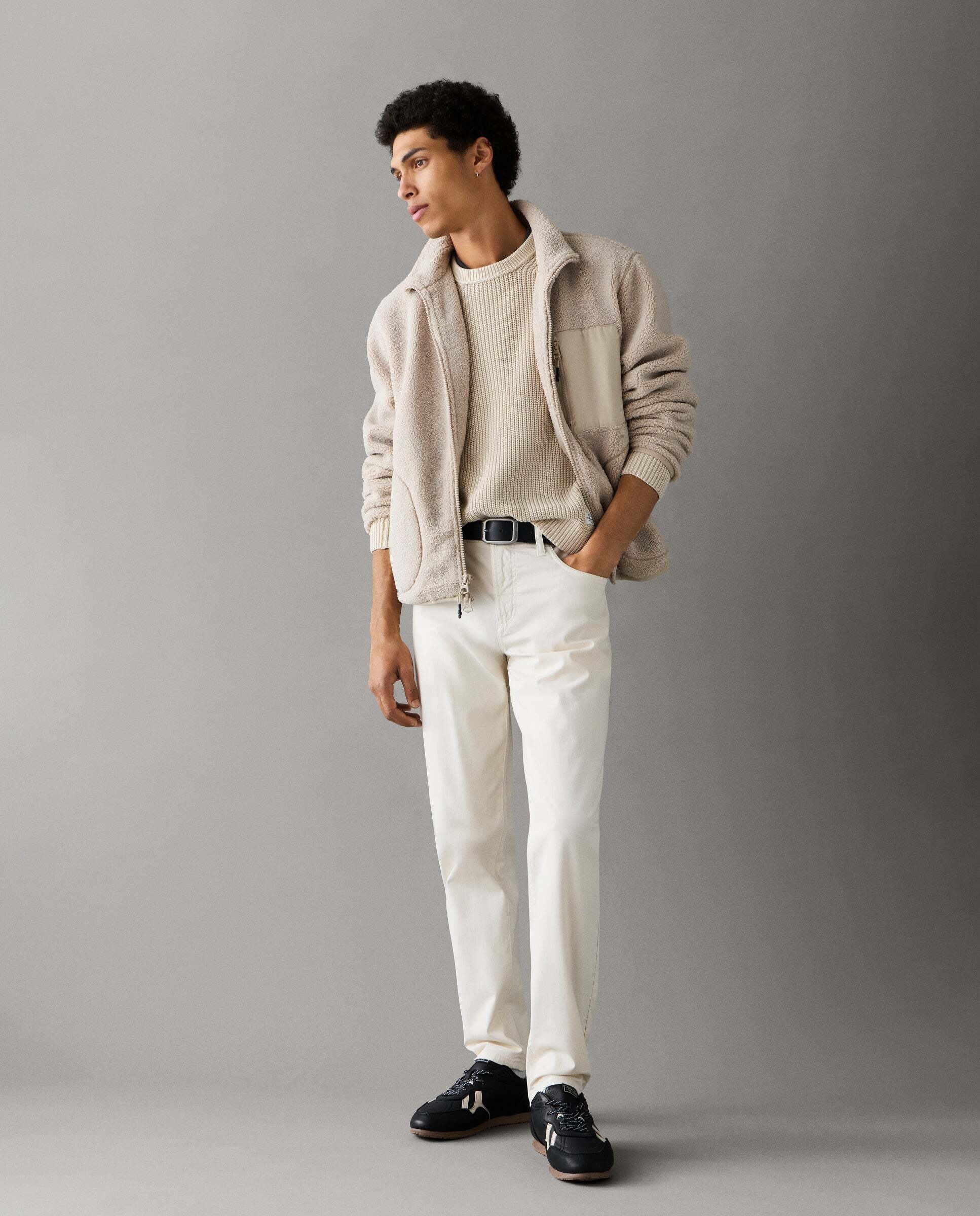 Pantalón de hombre 5 bolsillos fit taper - Pepe Jeans - Blanco Blanco-2