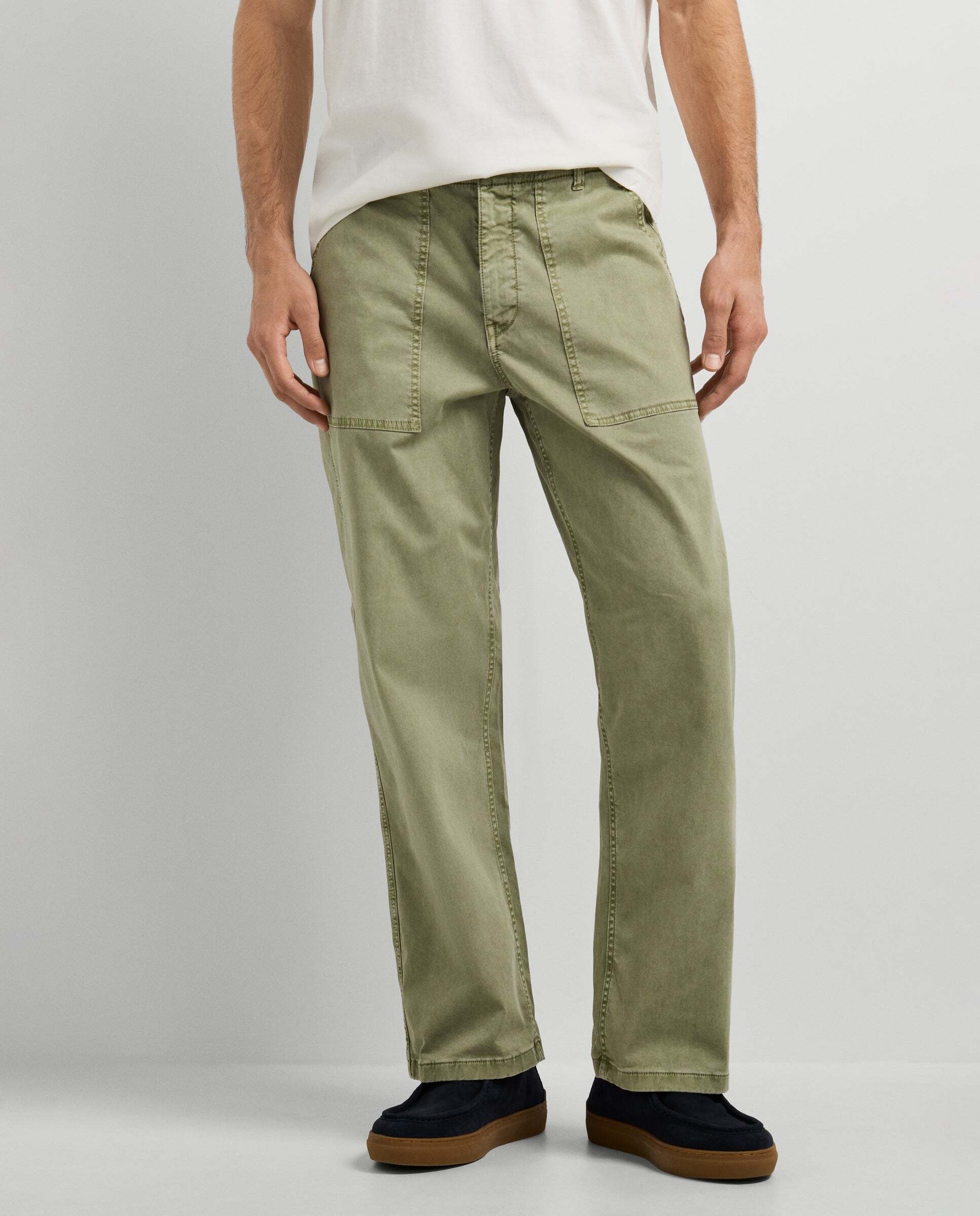 Pantalón de hombre sarga fit relaxed - Pepe Jeans - Verde Verde-2