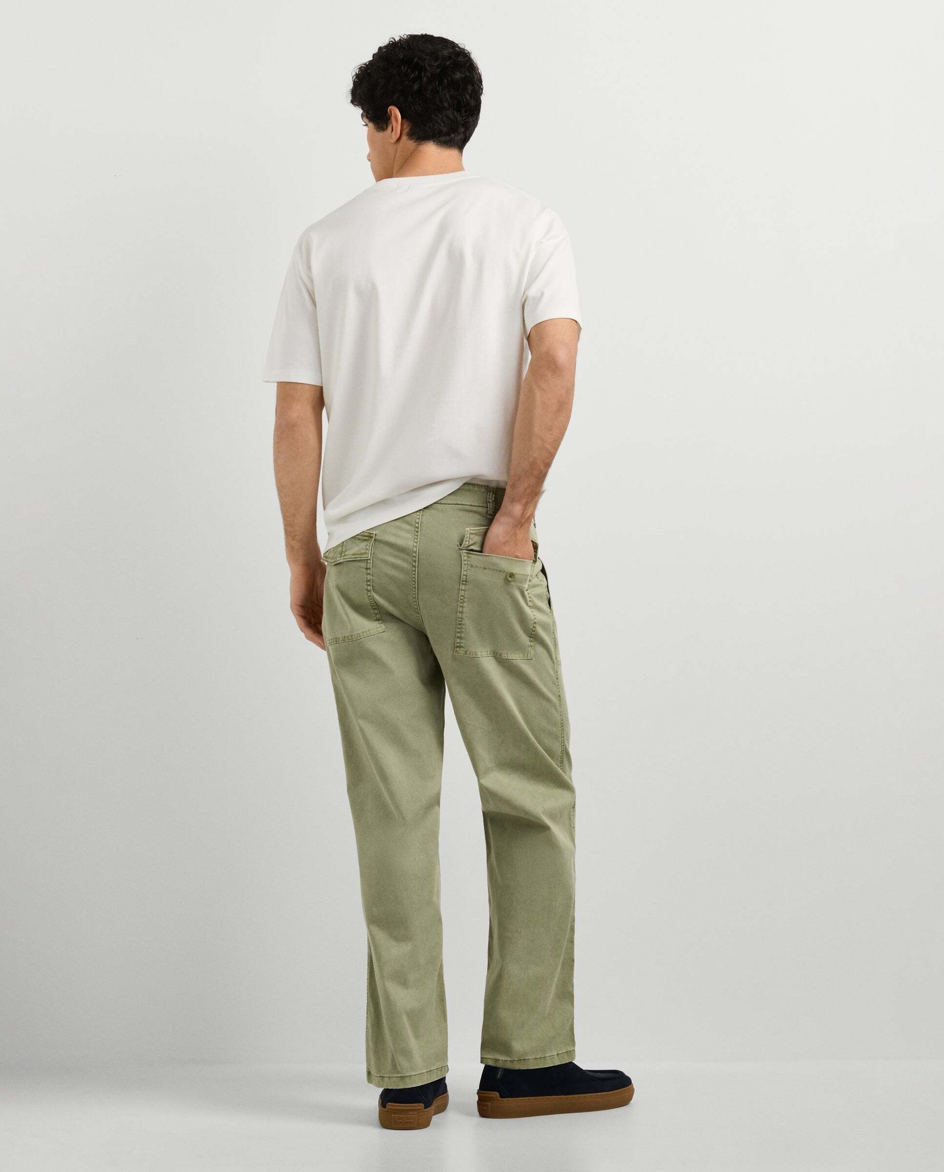 Pantalón de hombre sarga fit relaxed - Pepe Jeans - Verde Verde-3