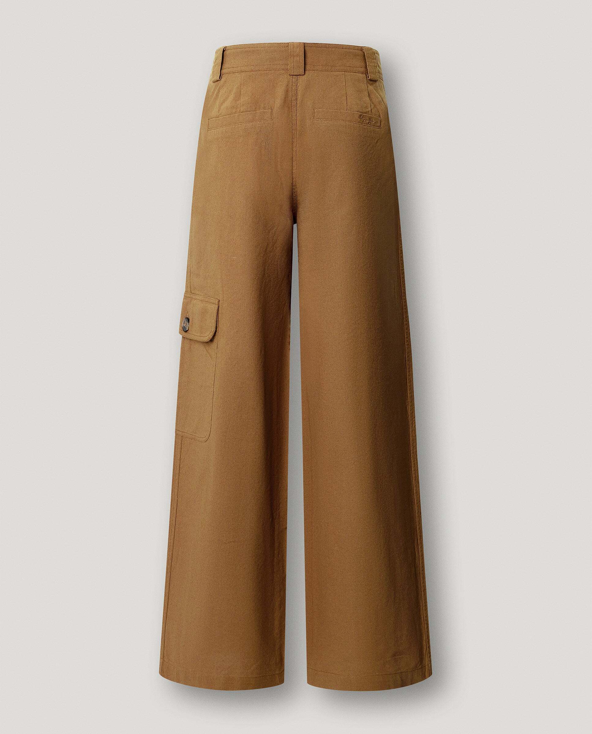 Pantalón de mujer cargo fit ancho - Pepe Jeans - Marrón Marrón-8