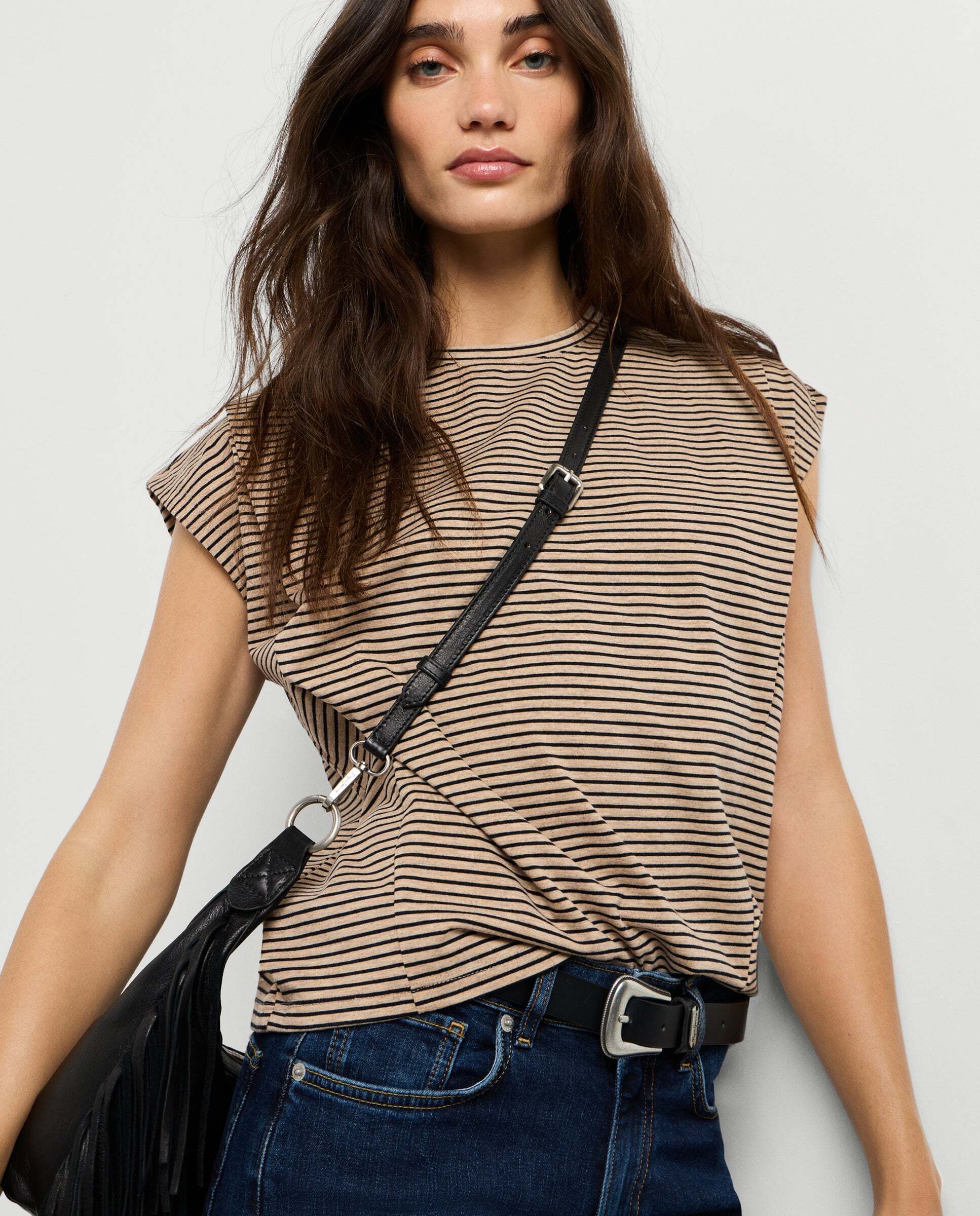 Camiseta de mujer de rayas - Pepe Jeans - Azul Océano Azul Océano-1