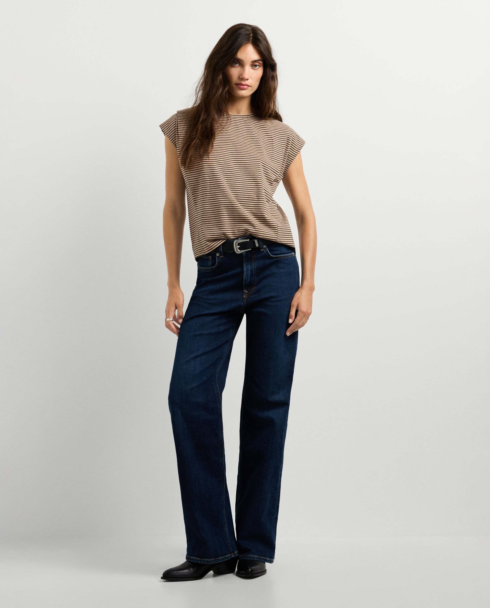 Camiseta de mujer de rayas - Pepe Jeans - Azul Océano Azul Océano-2