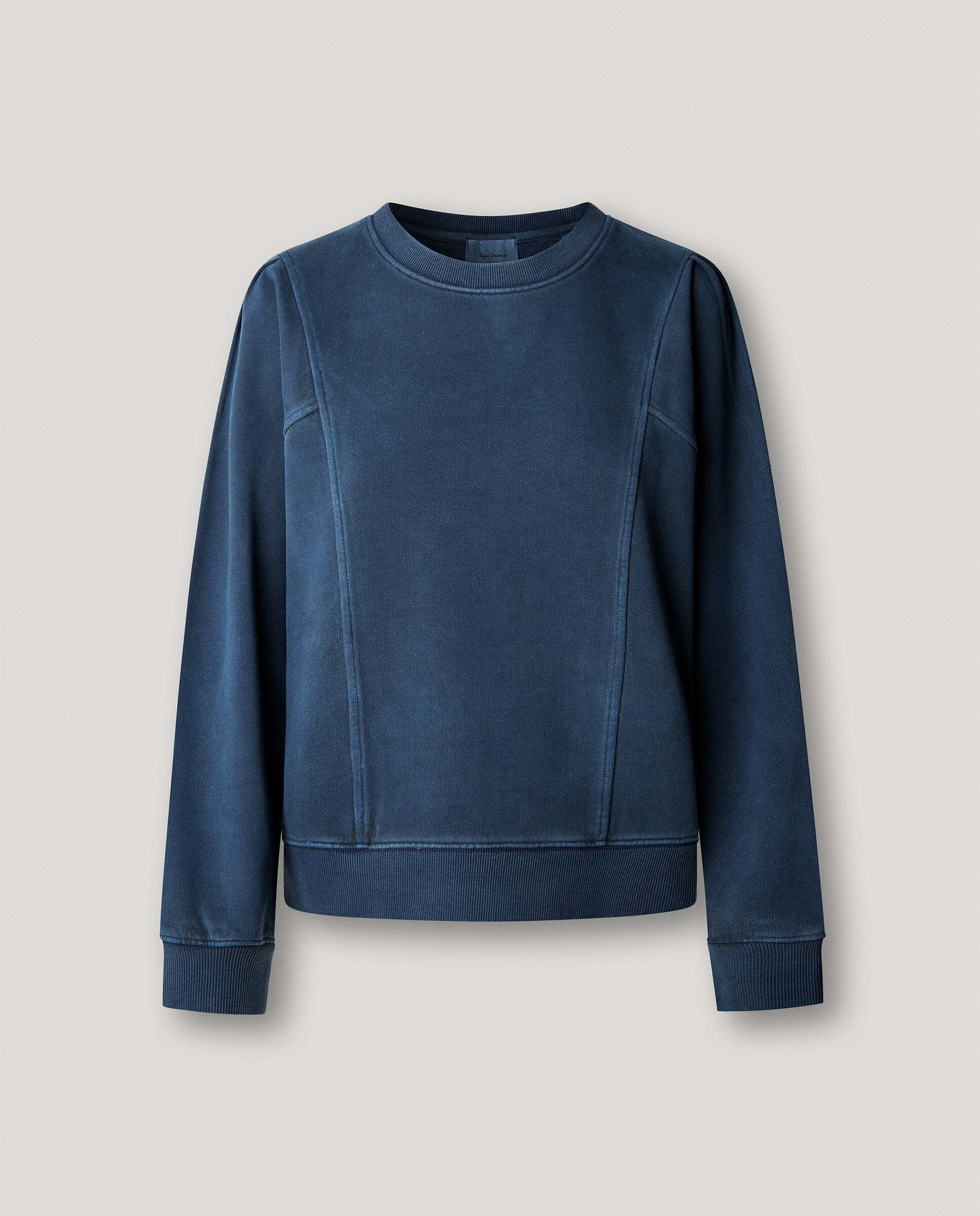 Sudadera de mujer cuello redondo con costuras decorativas - Pepe Jeans - Azul oscuro Azul oscuro-6