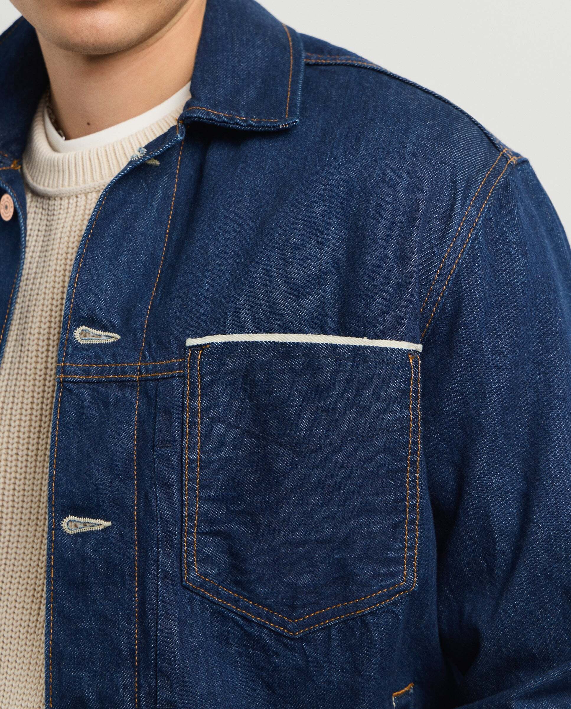 Cazadora denim selvedge fit relaxed - Pepe Jeans - Azul denim Azul denim-4
