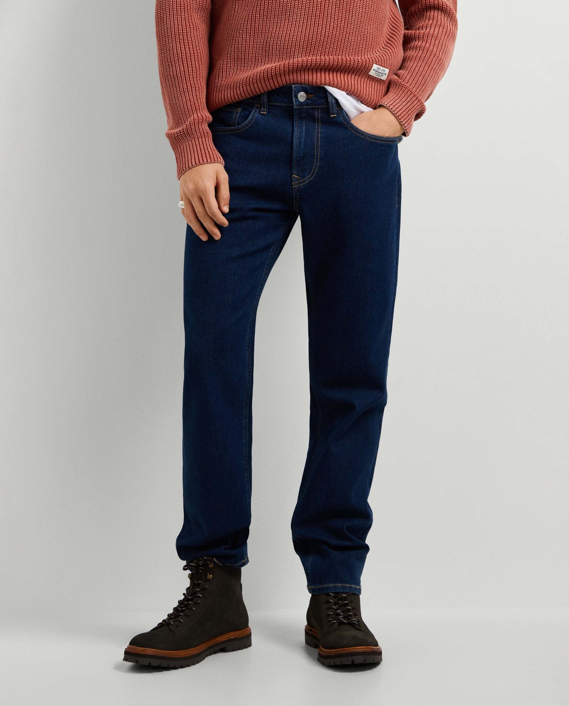 Vaquero de hombre fit recto tiro regular - Pepe Jeans - Azul oscuro Azul oscuro-2
