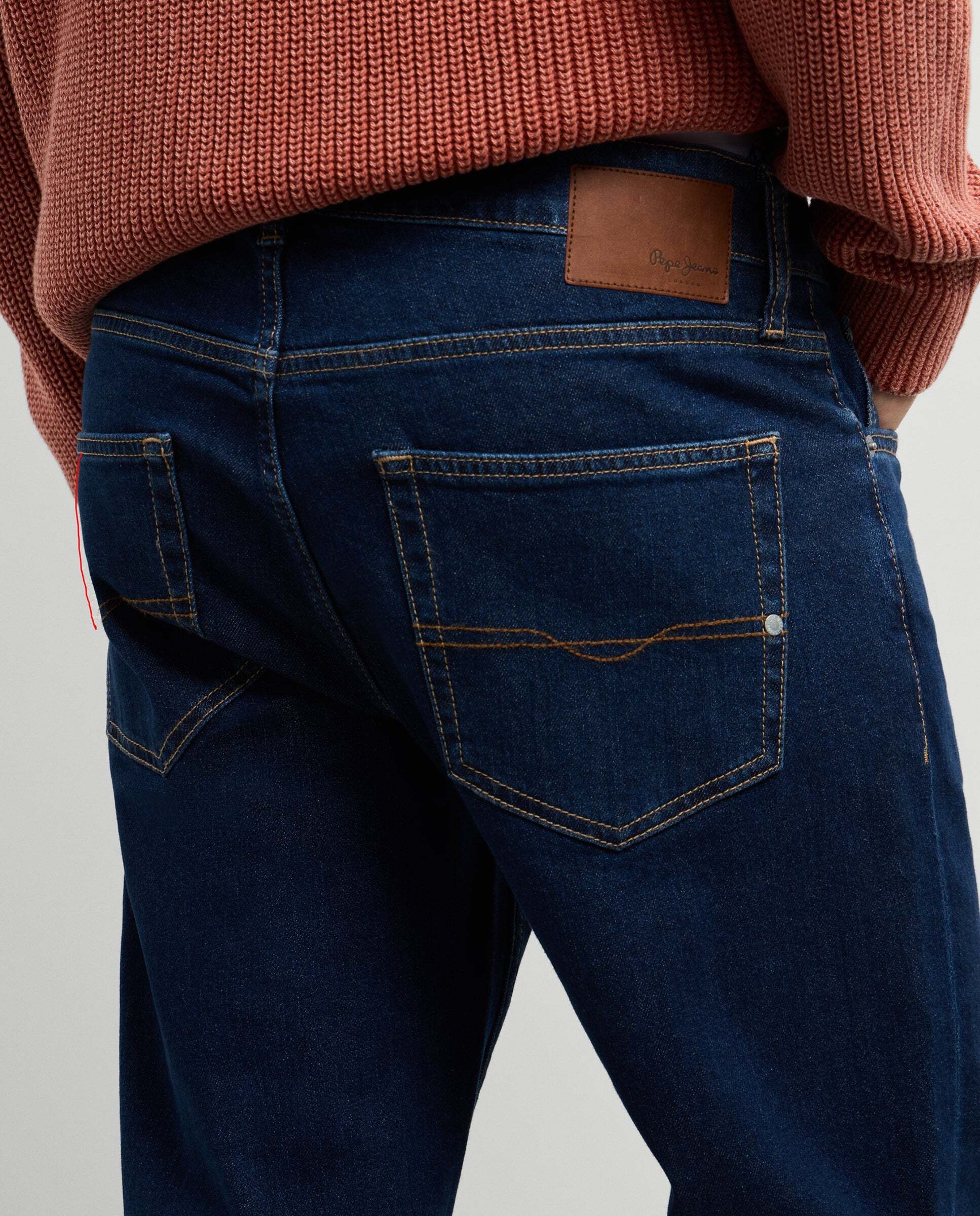 Vaquero de hombre fit recto tiro regular - Pepe Jeans - Azul oscuro Azul oscuro-4