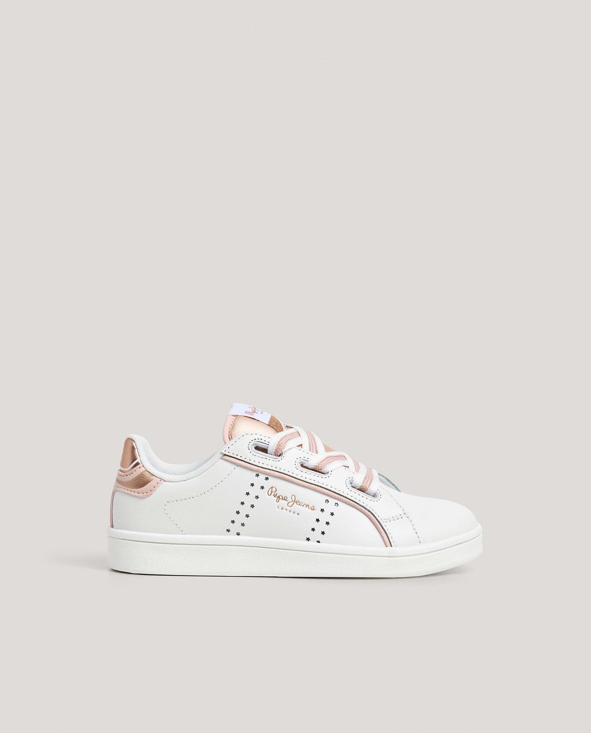 Imagen 0 de Zapatillas de niña clásicas microperforadas de piel Blanco