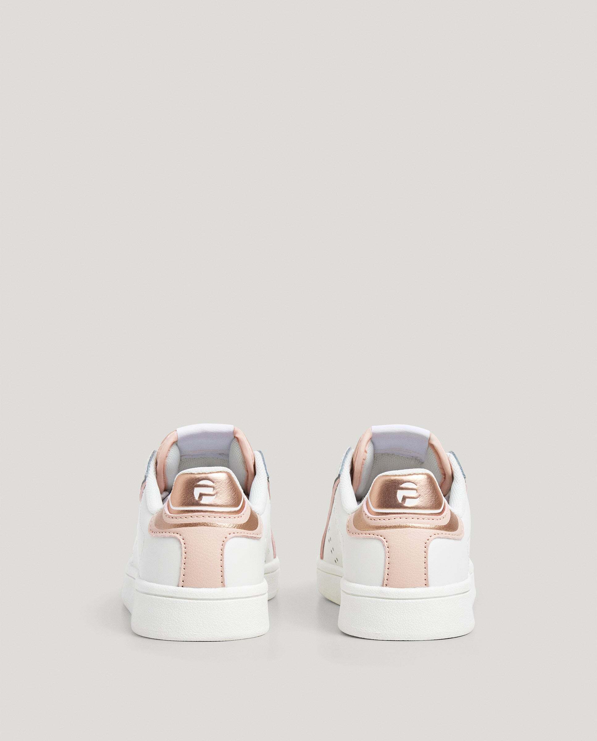 Zapatillas de niña clásicas microperforadas de piel - Pepe Jeans - Blanco Blanco-4