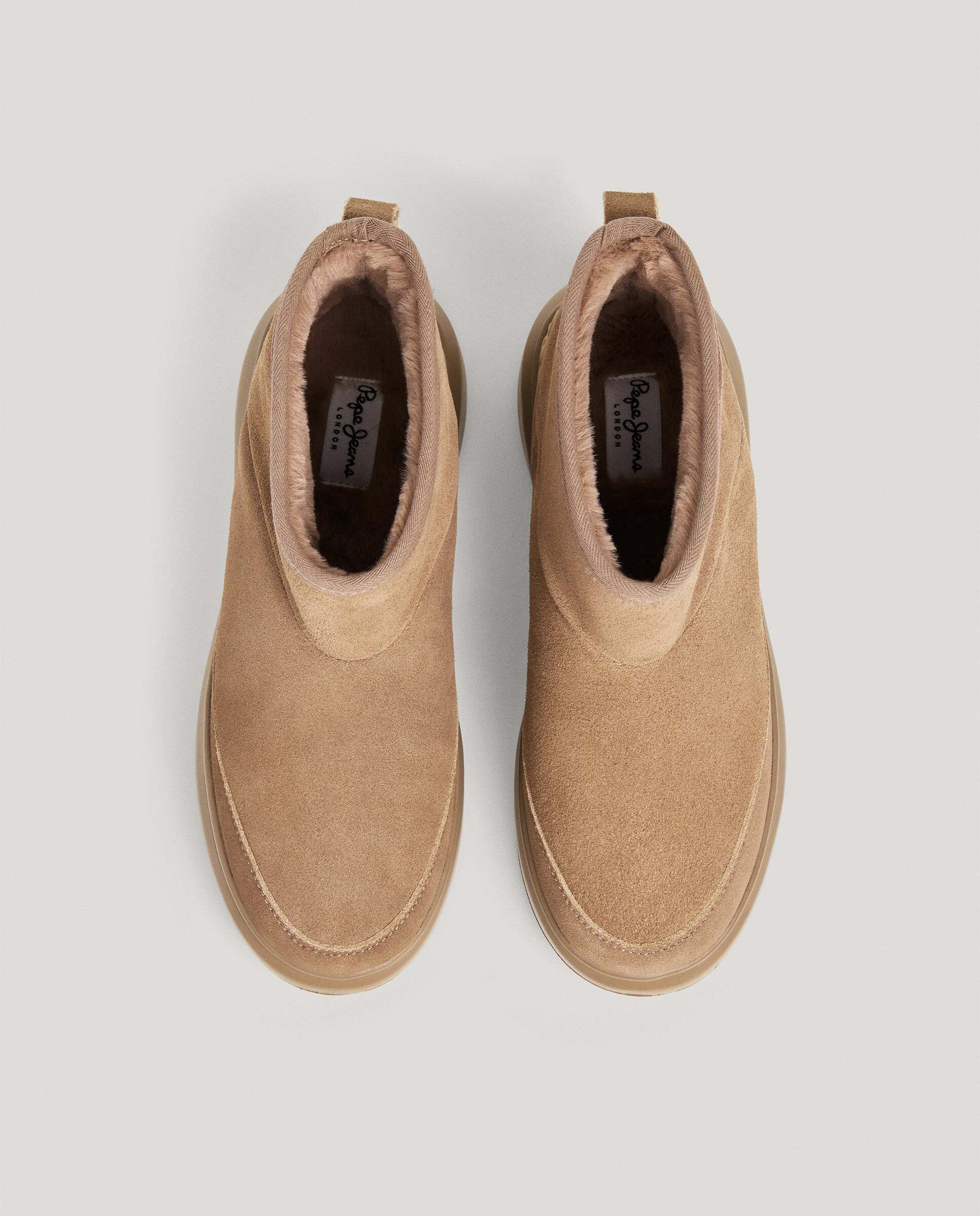 Botines de mujer de ante - Pepe Jeans - Natural Natural-3
