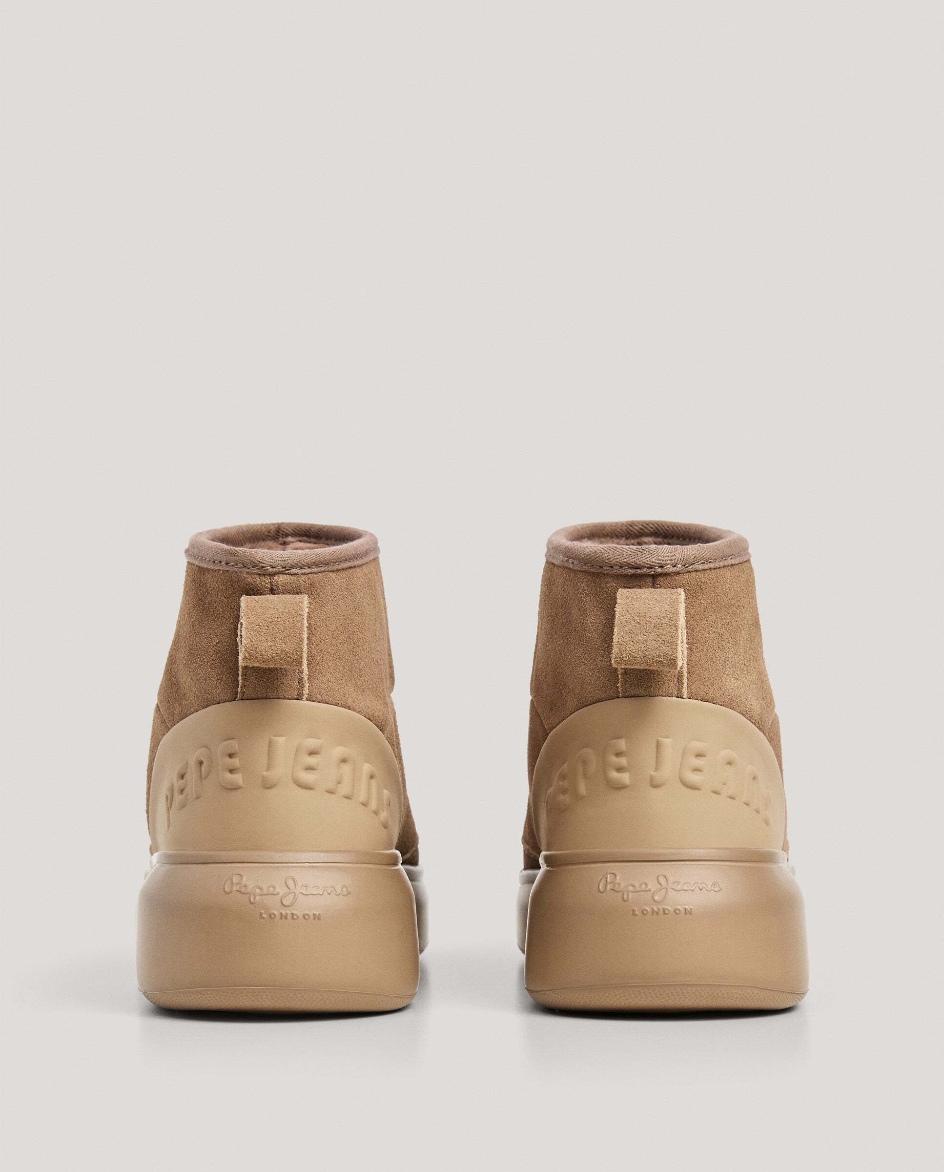 Botines de mujer de ante - Pepe Jeans - Natural Natural-4