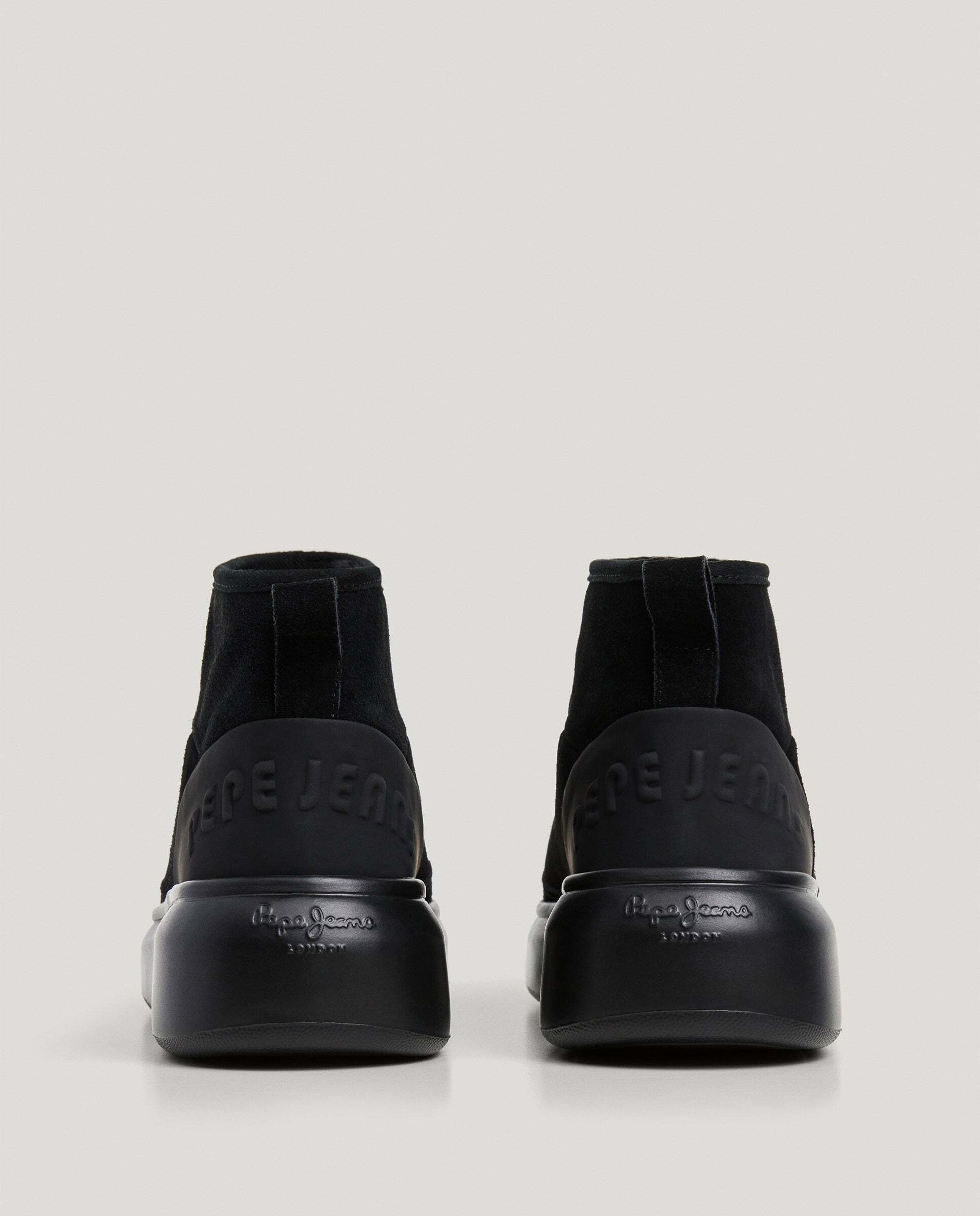 Botines de mujer de ante - Pepe Jeans - Negro Negro-4