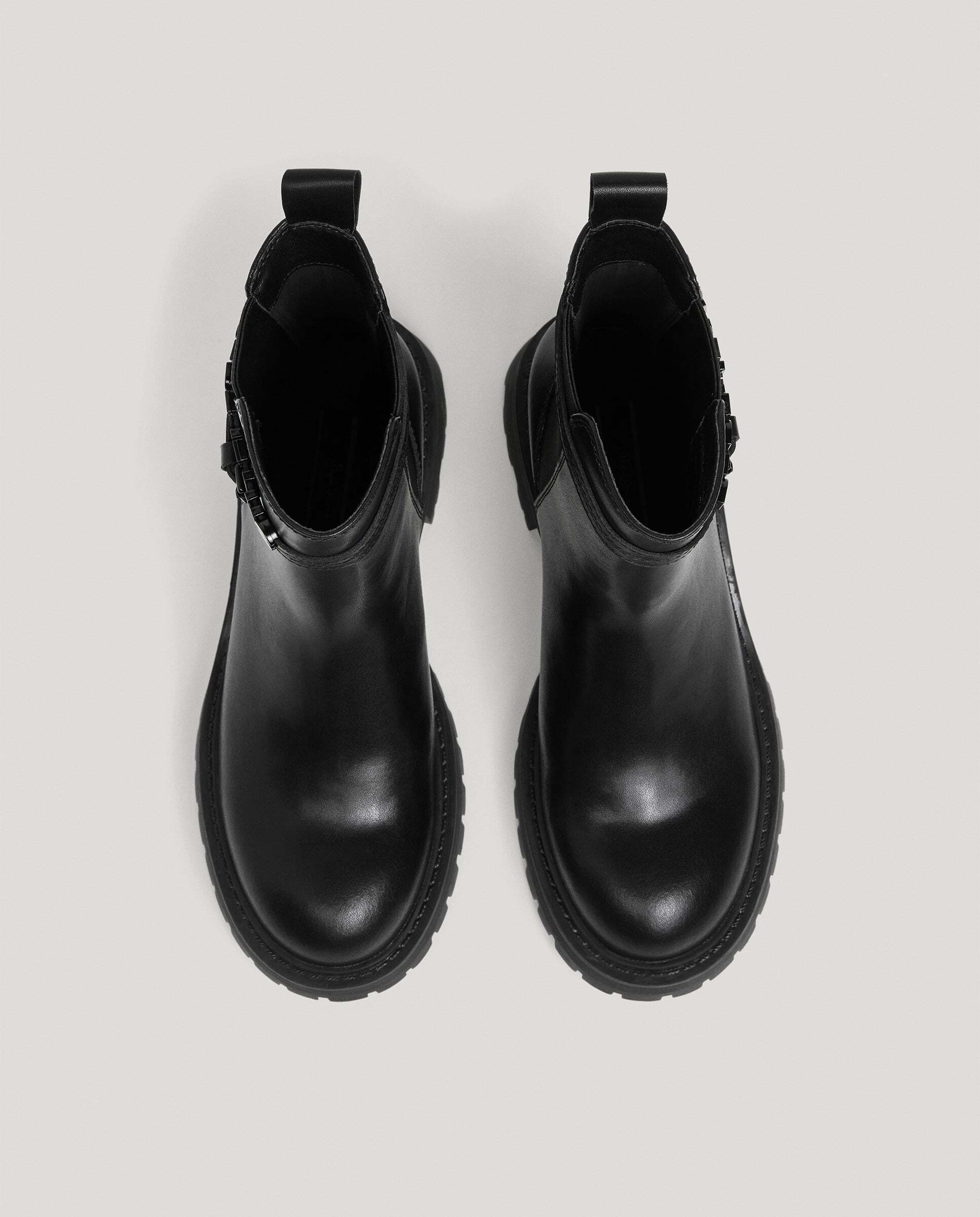 Botas de mujer chelsea 100% piel - Pepe Jeans - Negro Negro-3