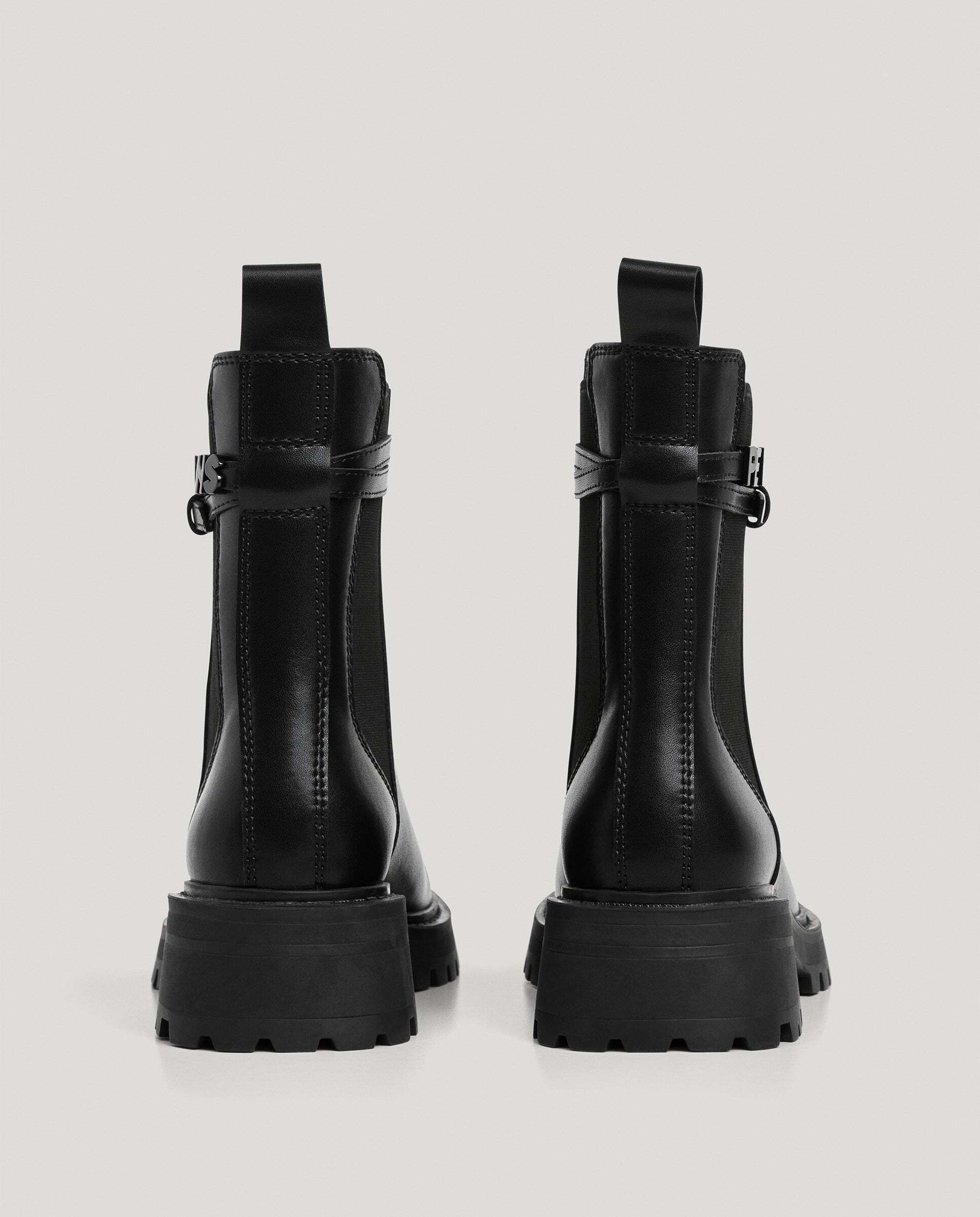 Botas de mujer chelsea 100% piel - Pepe Jeans - Negro Negro-4