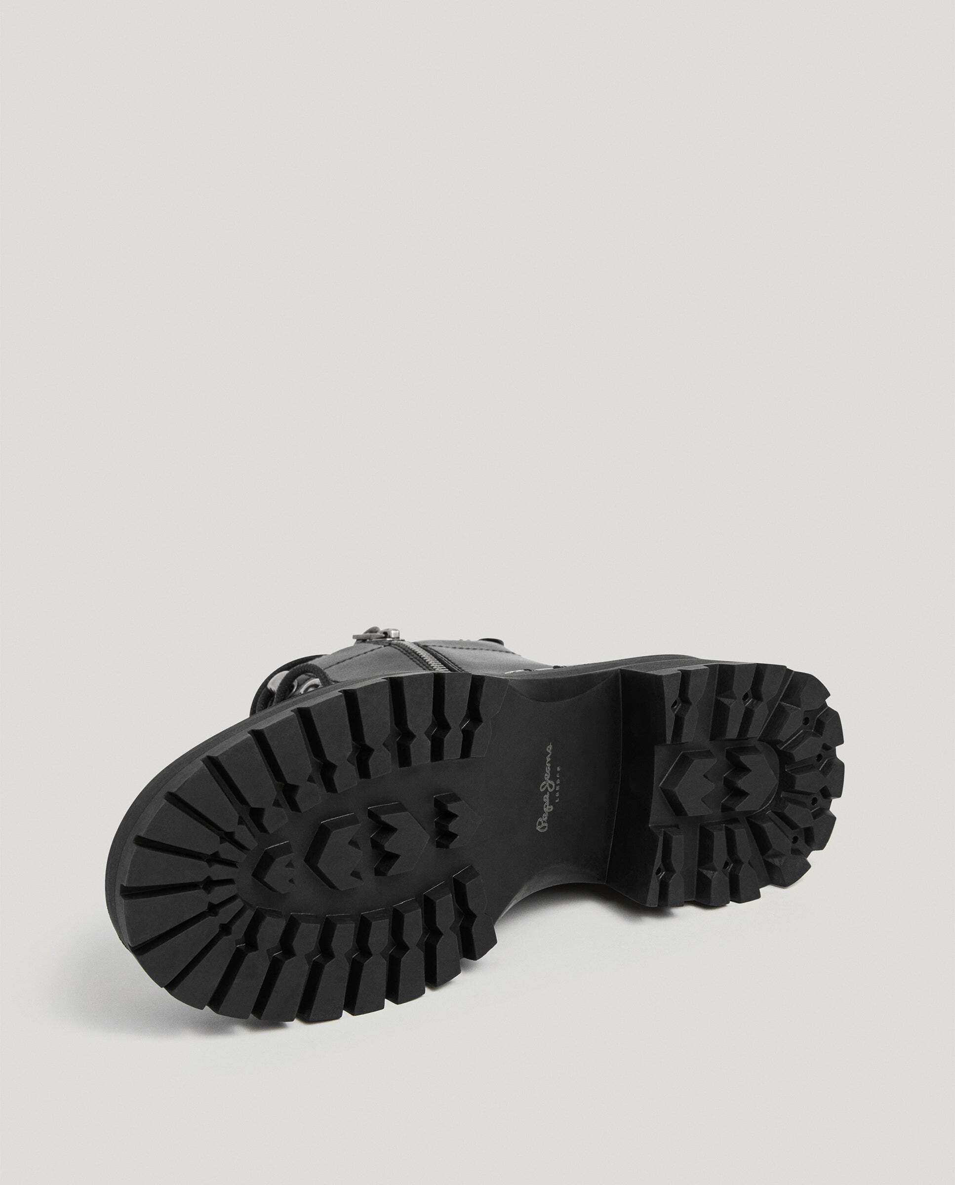 Botas de mujer con cremallera lateral 100% piel - Pepe Jeans - Negro Negro-6