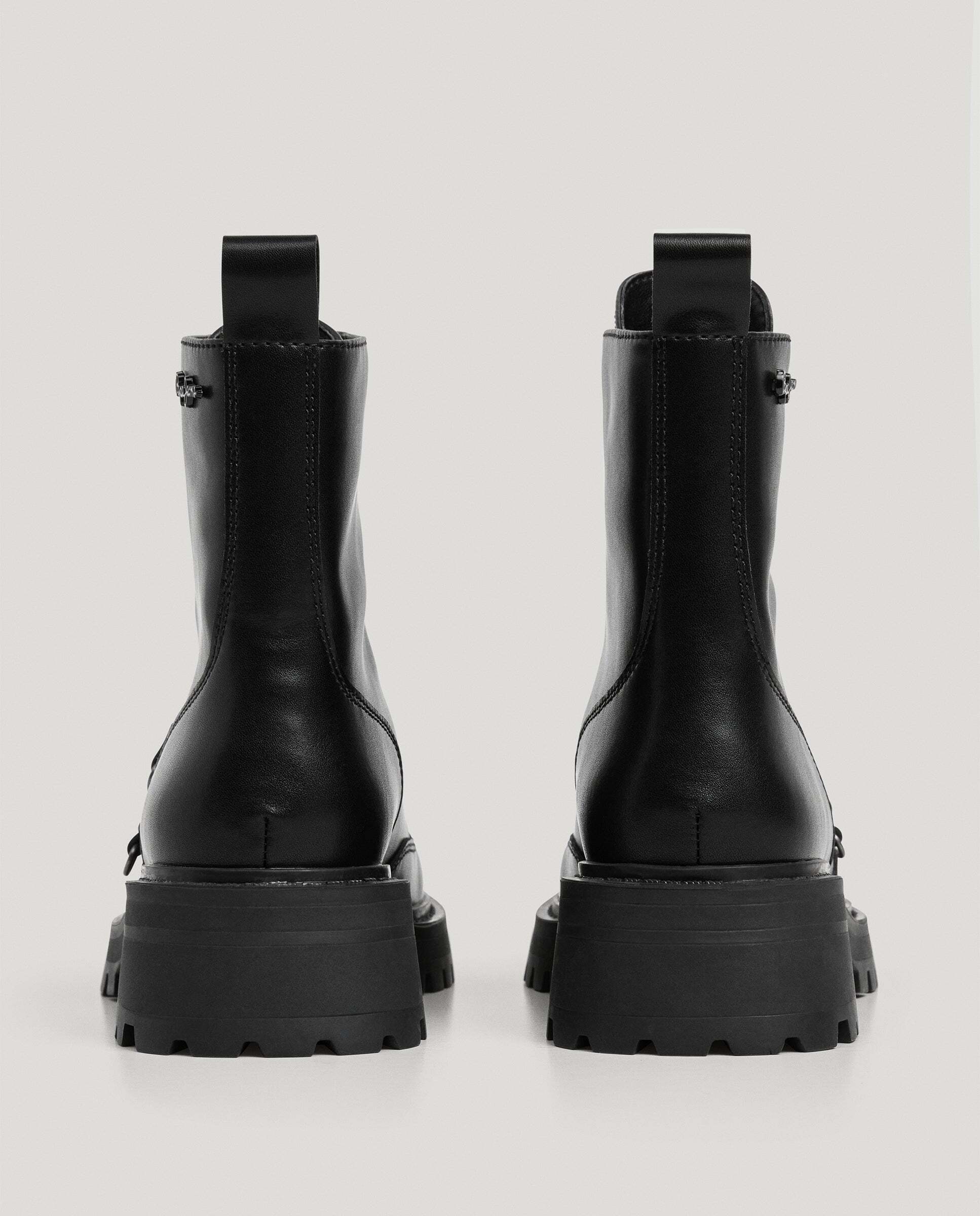 Botas de mujer con cremallera frontal 100% piel - Pepe Jeans - Negro Negro-4