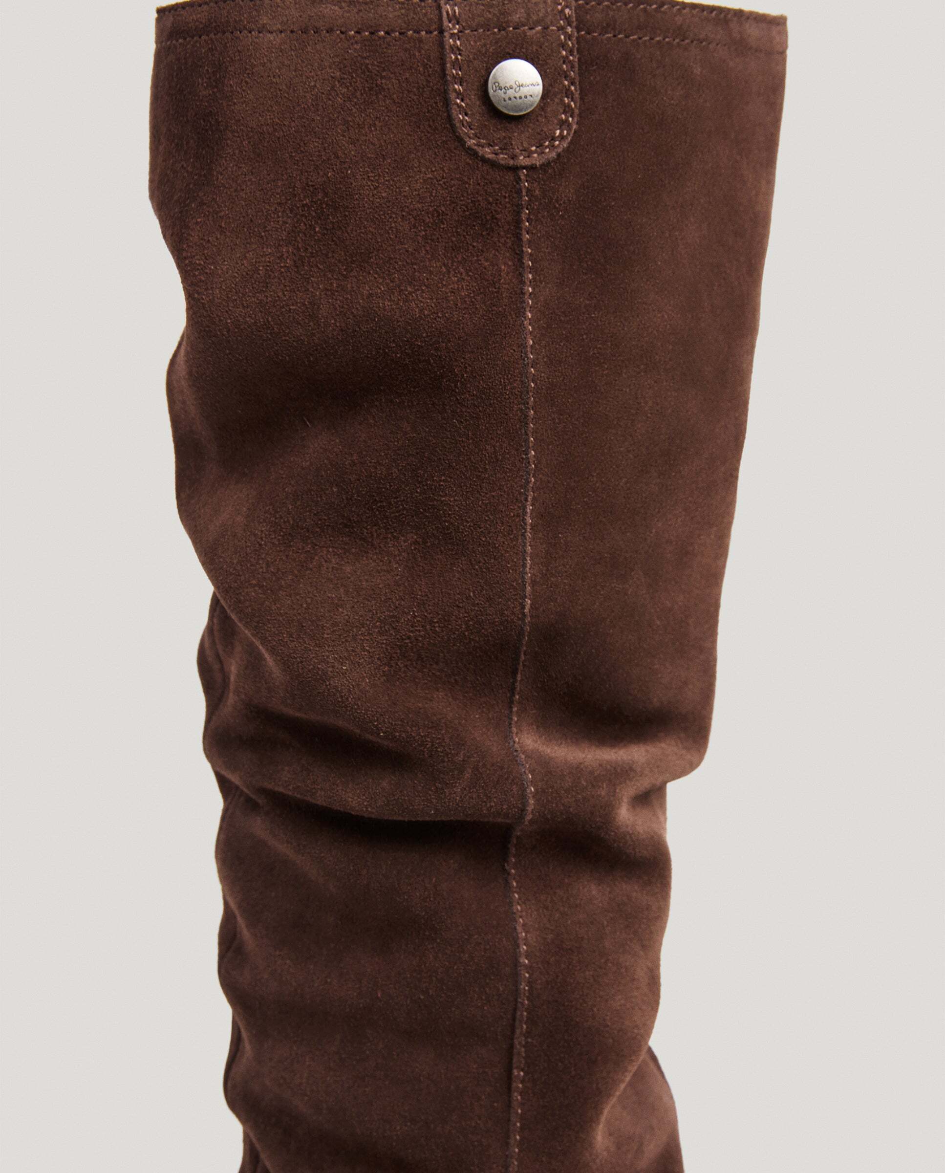 Botas de mujer de ante - Pepe Jeans - Marrón Marrón-5