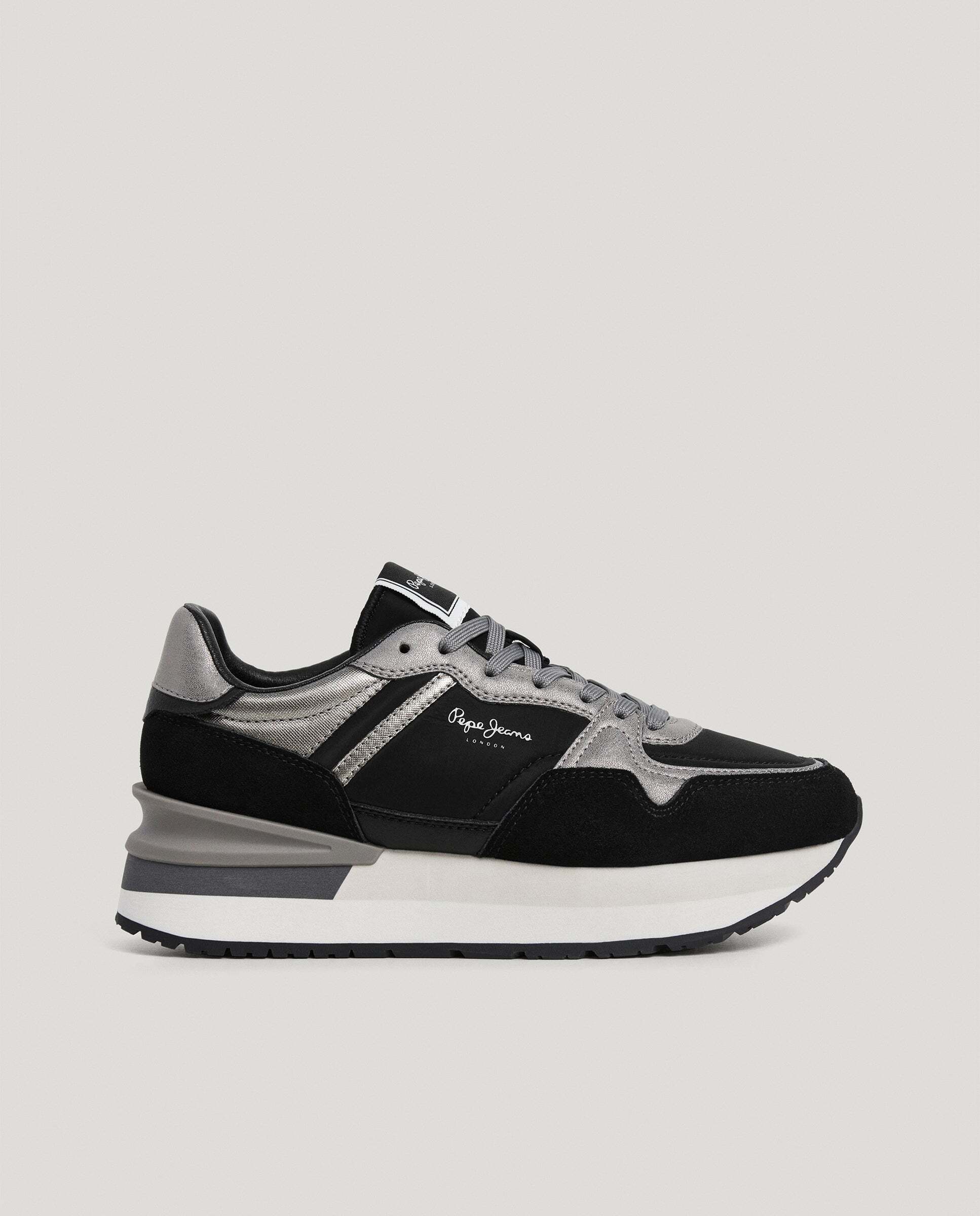 Nala - Pepe Jeans - zapatillas con detalles en ante - Negro Negro-1