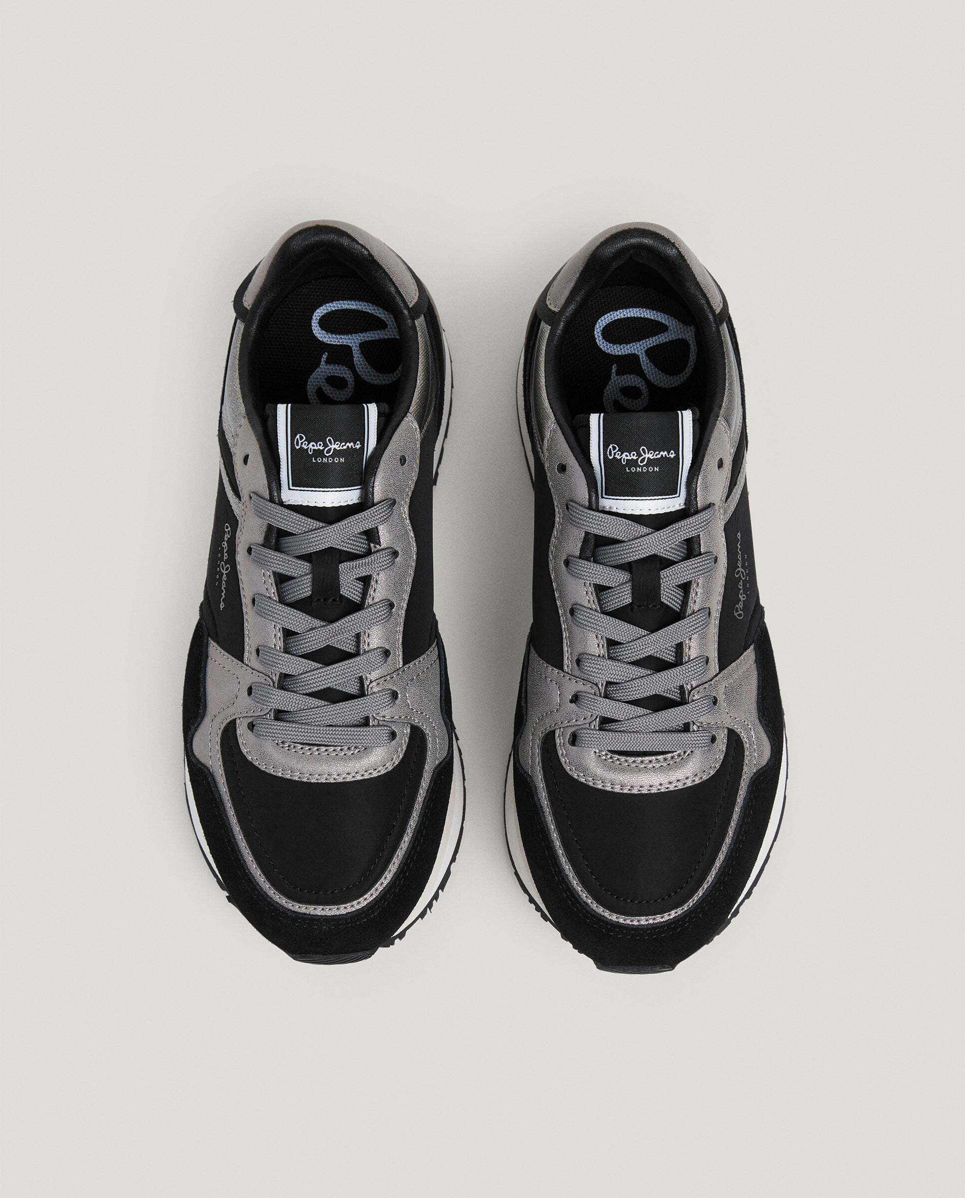 Nala - Pepe Jeans - zapatillas con detalles en ante - Negro Negro-3