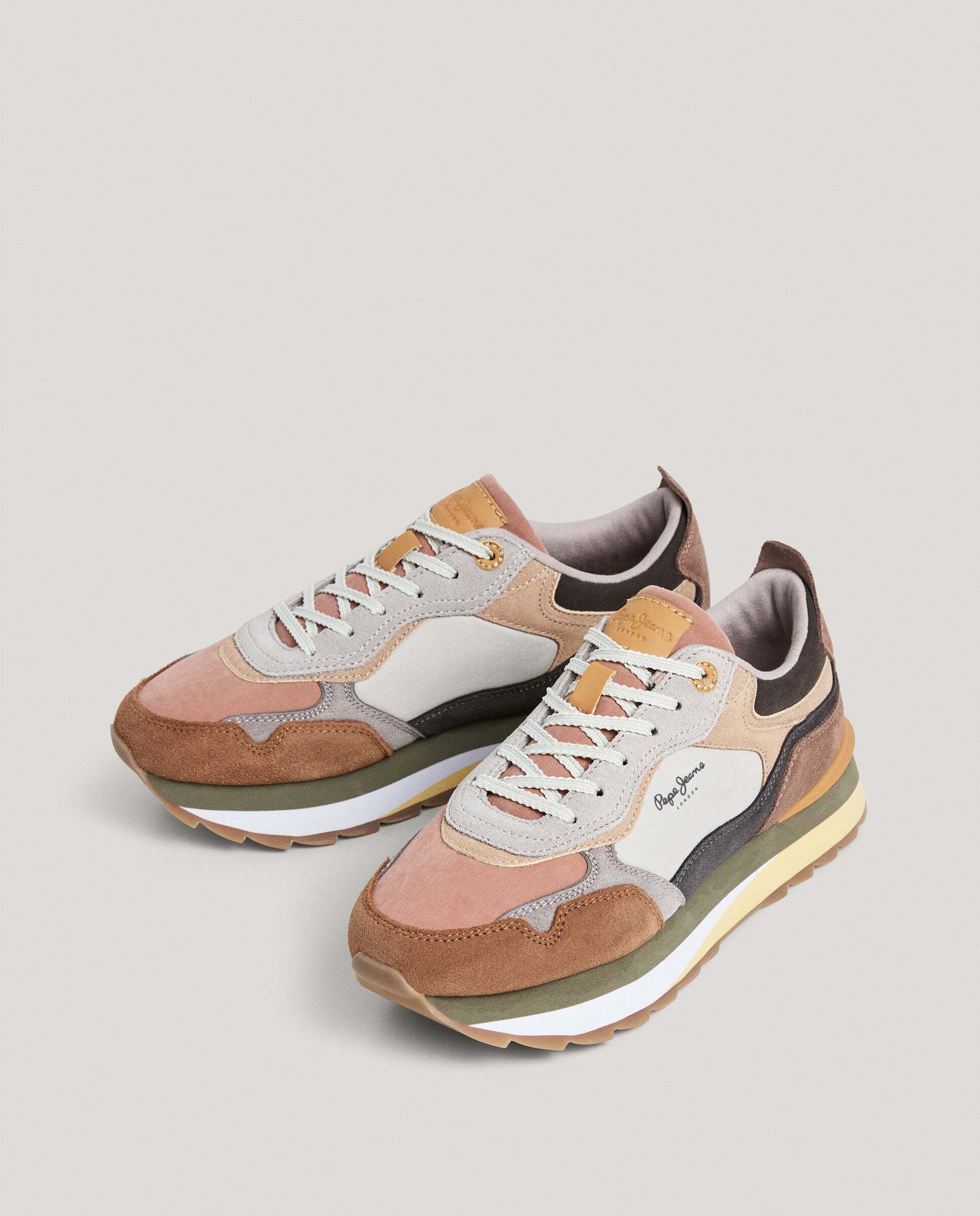 Freya - Pepe Jeans - zapatillas combinadas - Beige Beige-2