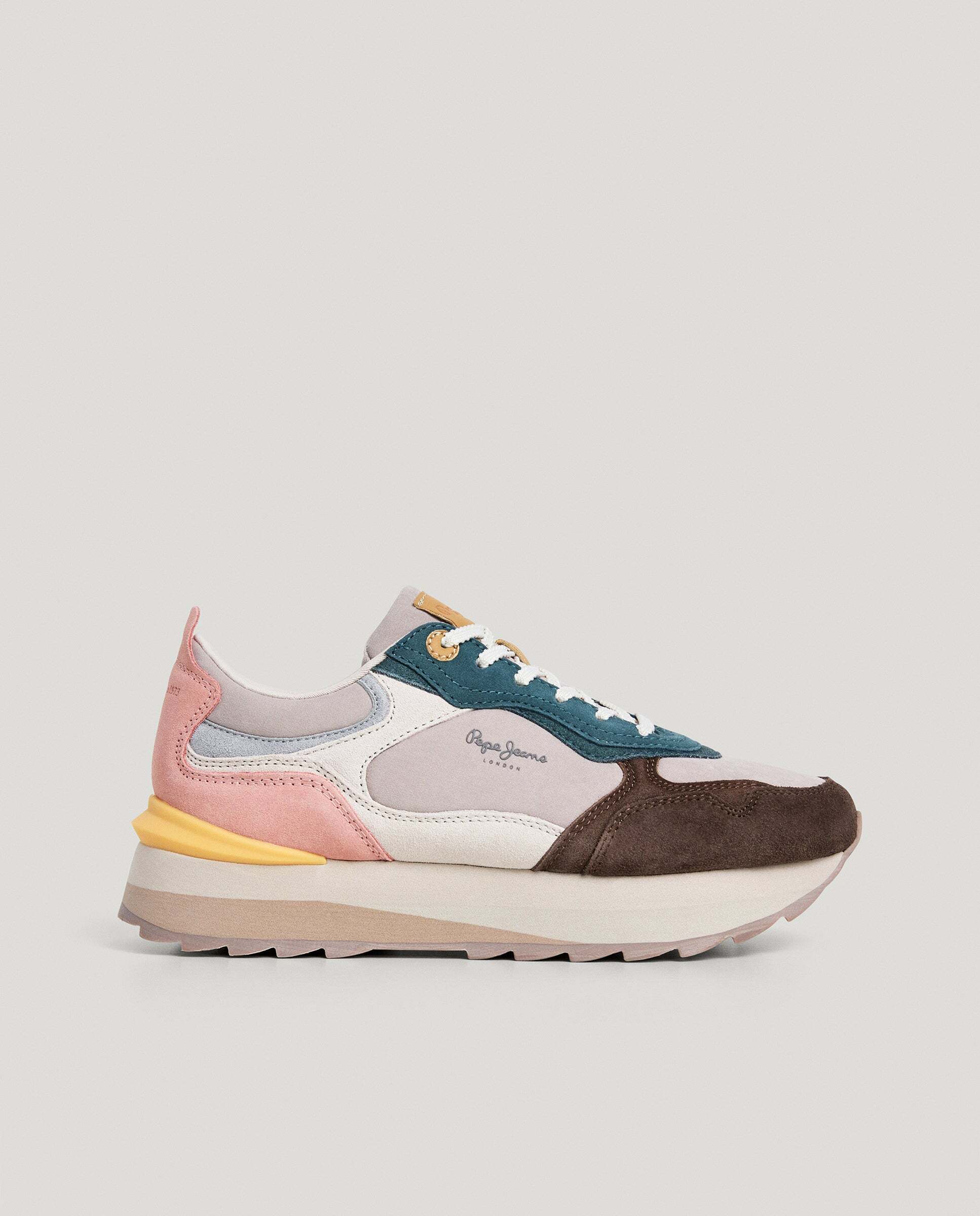 Freya - Pepe Jeans - zapatillas combinadas - Marrón Marrón-1