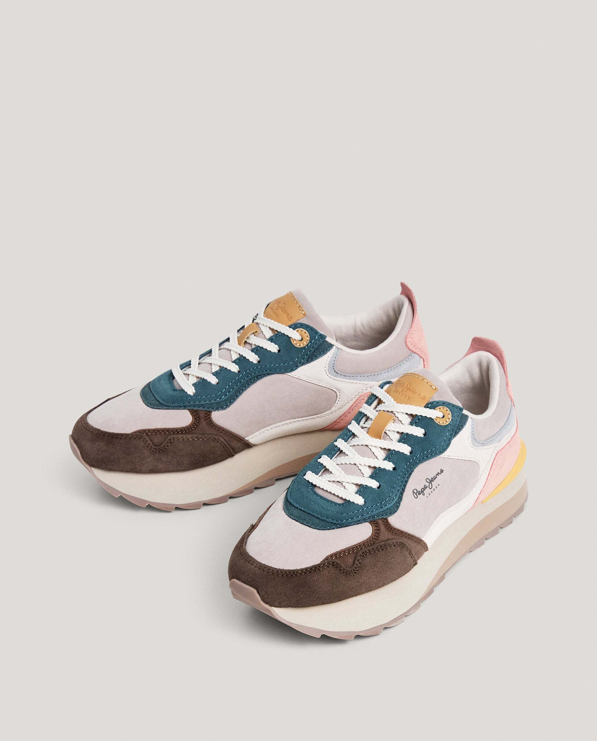 Freya - Pepe Jeans - zapatillas combinadas - Marrón Marrón-2