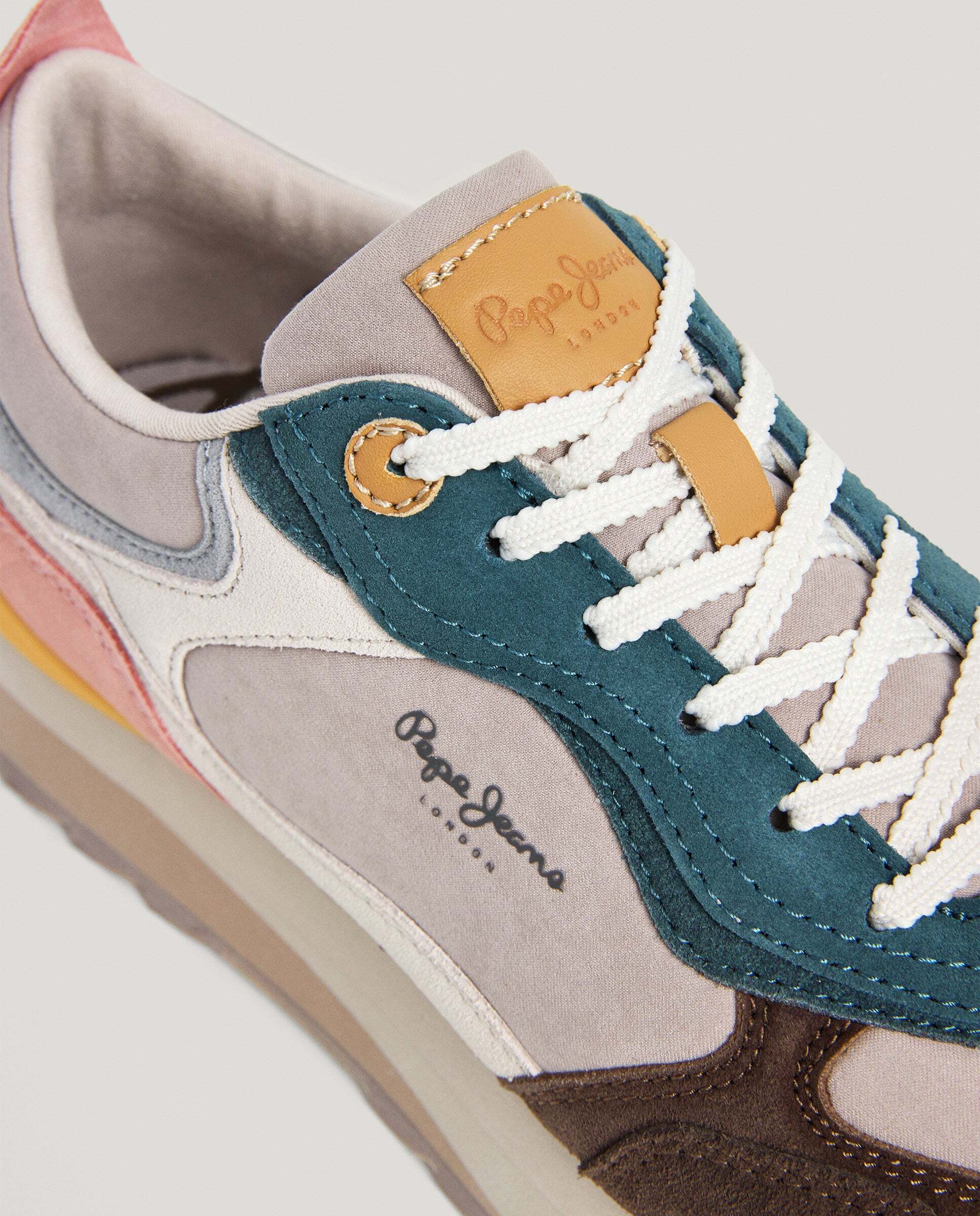 Freya - Pepe Jeans - zapatillas combinadas - Marrón Marrón-5