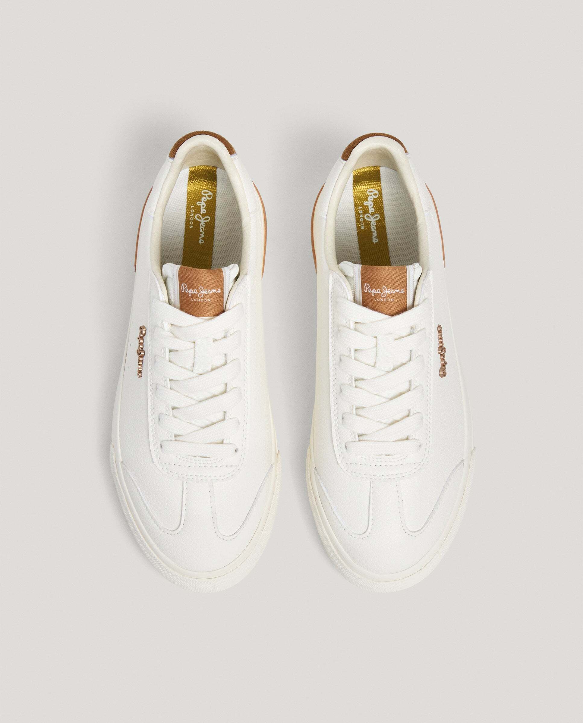 Zapatillas de mujer clásicas cierre cordones - Pepe Jeans - Blanco Blanco-3
