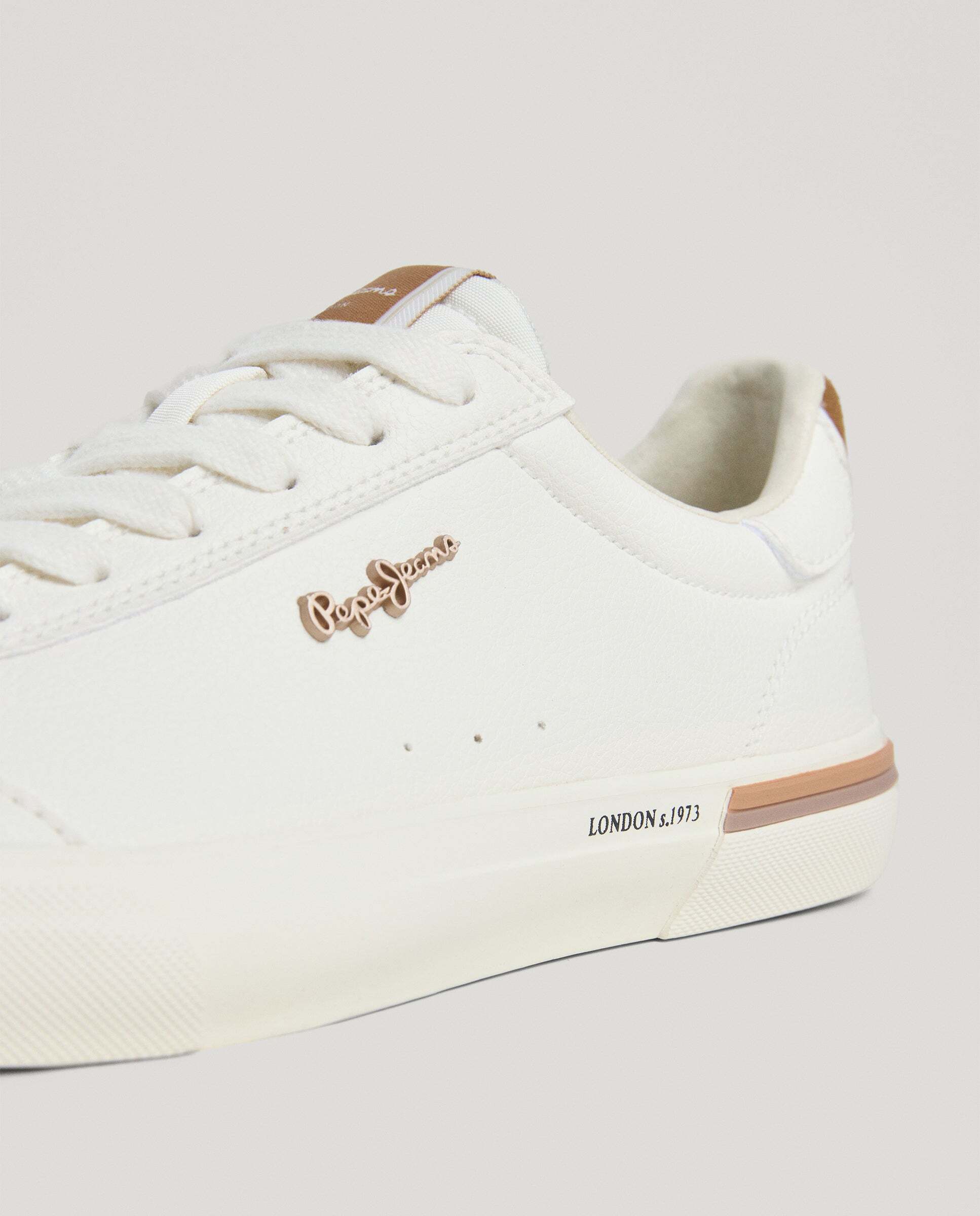 Zapatillas de mujer clásicas cierre cordones - Pepe Jeans - Blanco Blanco-5