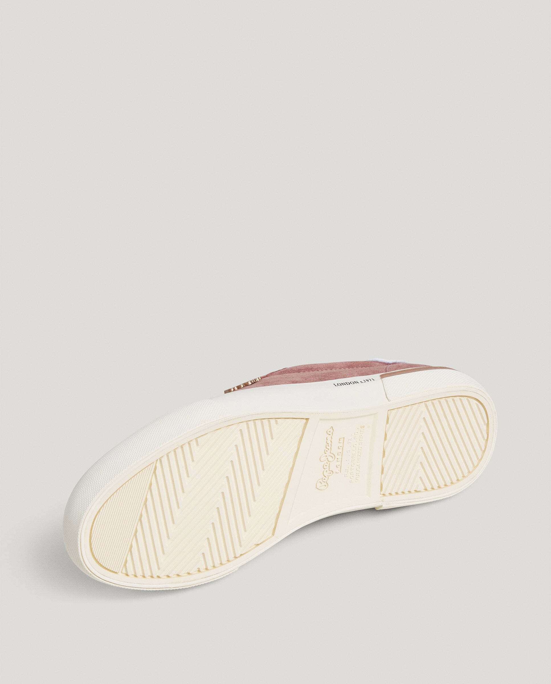 Zapatillas de mujer clásicas de ante - Pepe Jeans - Rosa Rosa-6