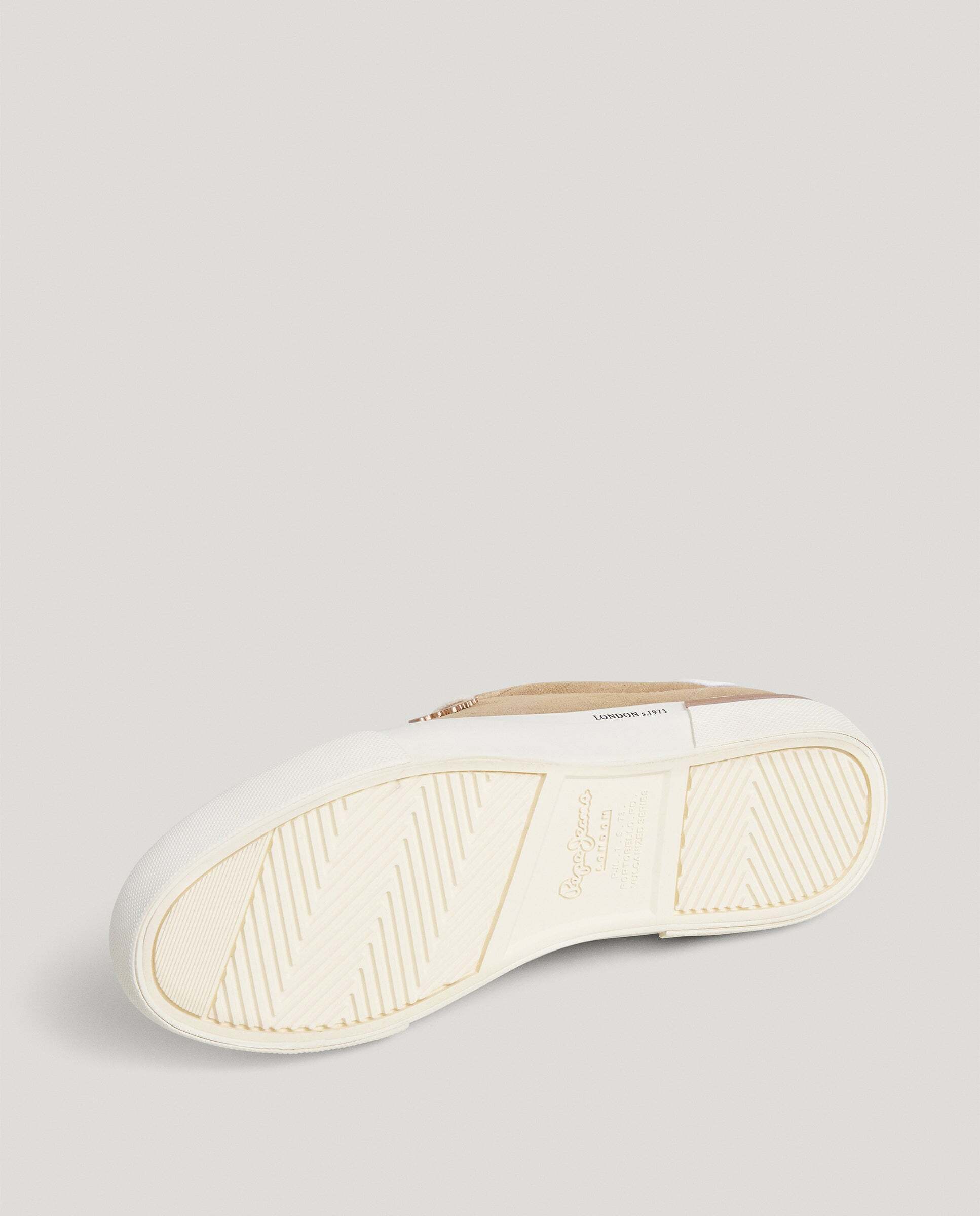 Zapatillas de mujer clásicas de ante - Pepe Jeans - Beige Beige-6