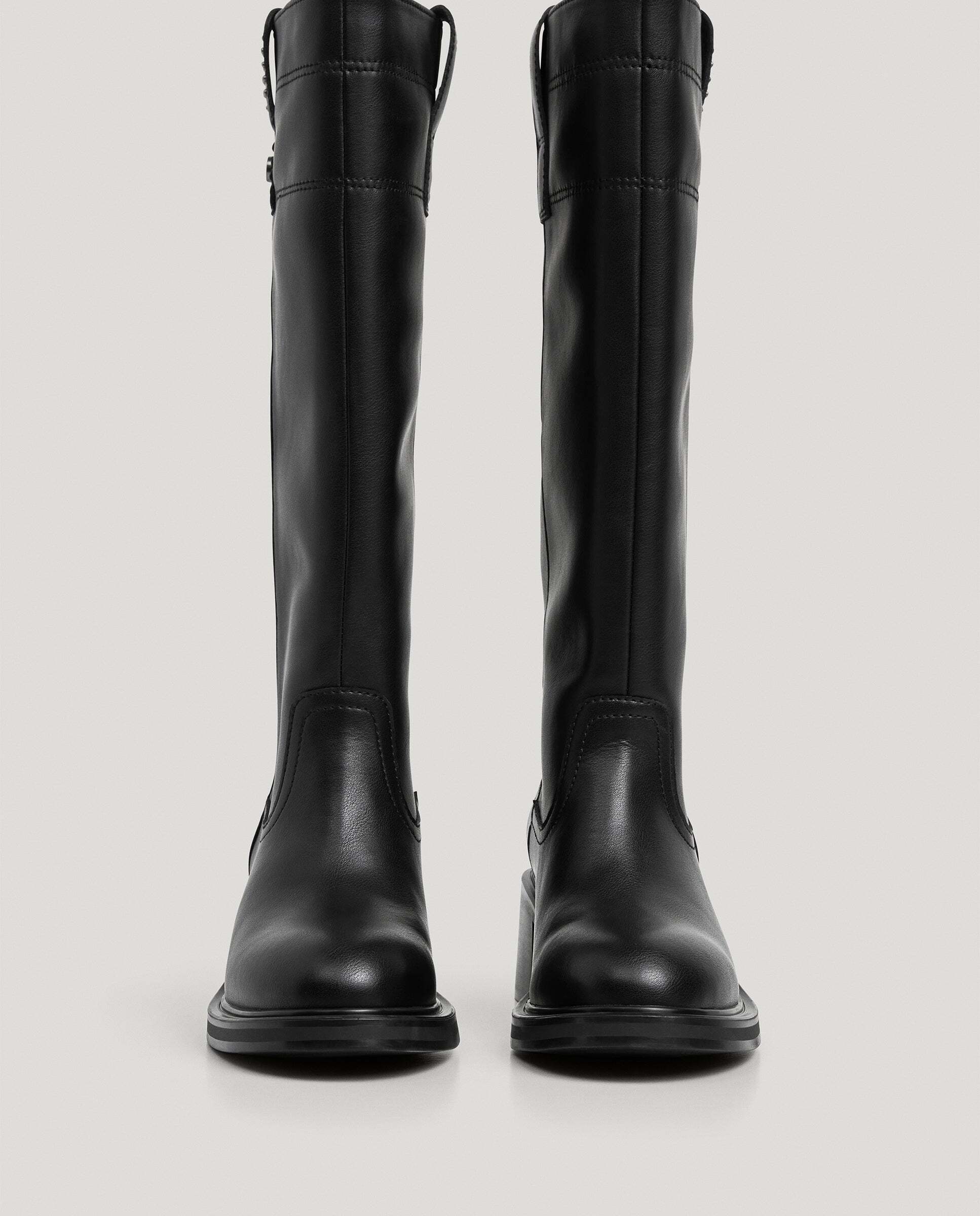 Botas de mujer de tacón 100% piel - Pepe Jeans - Negro Negro-2