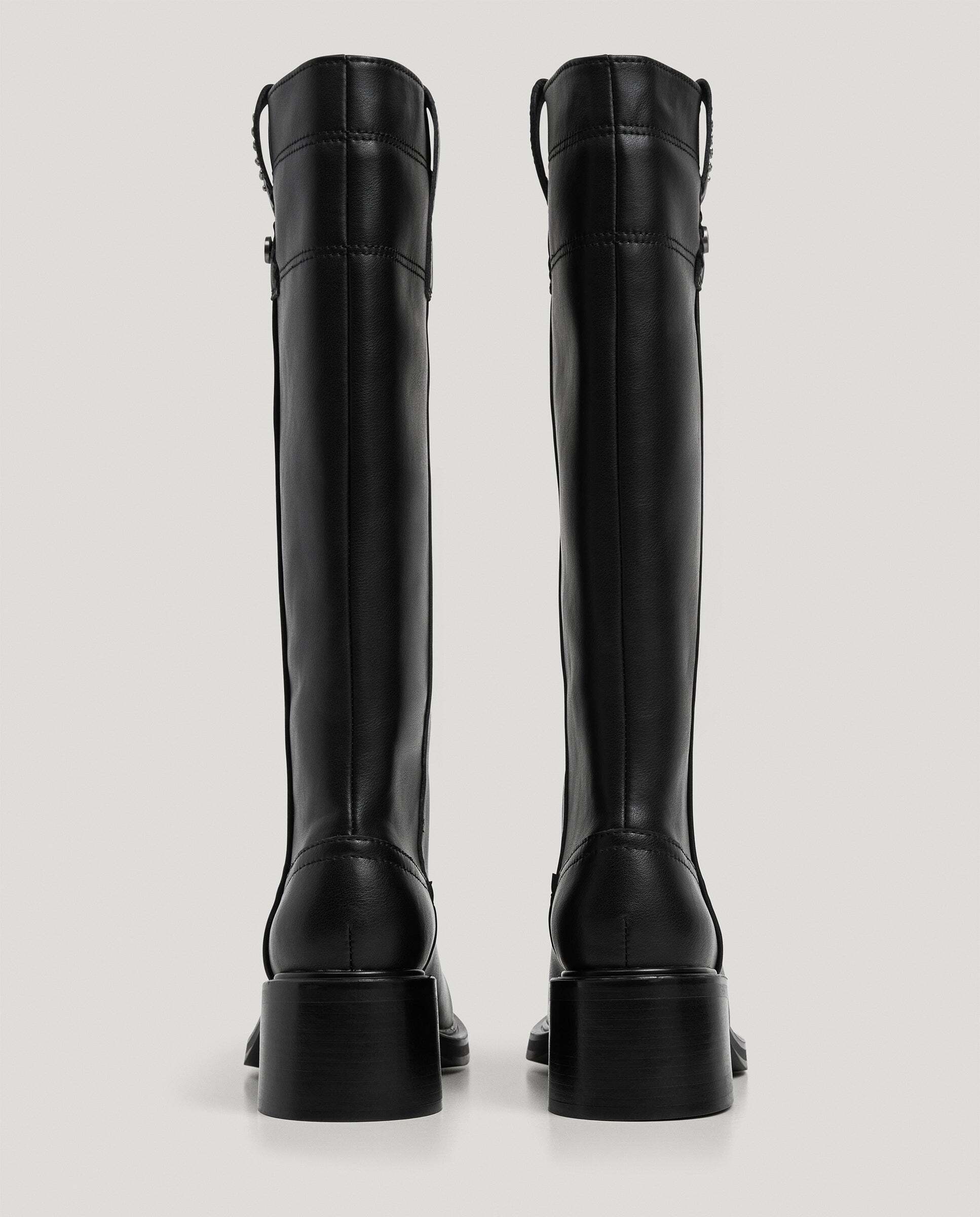 Botas de mujer de tacón 100% piel - Pepe Jeans - Negro Negro-5