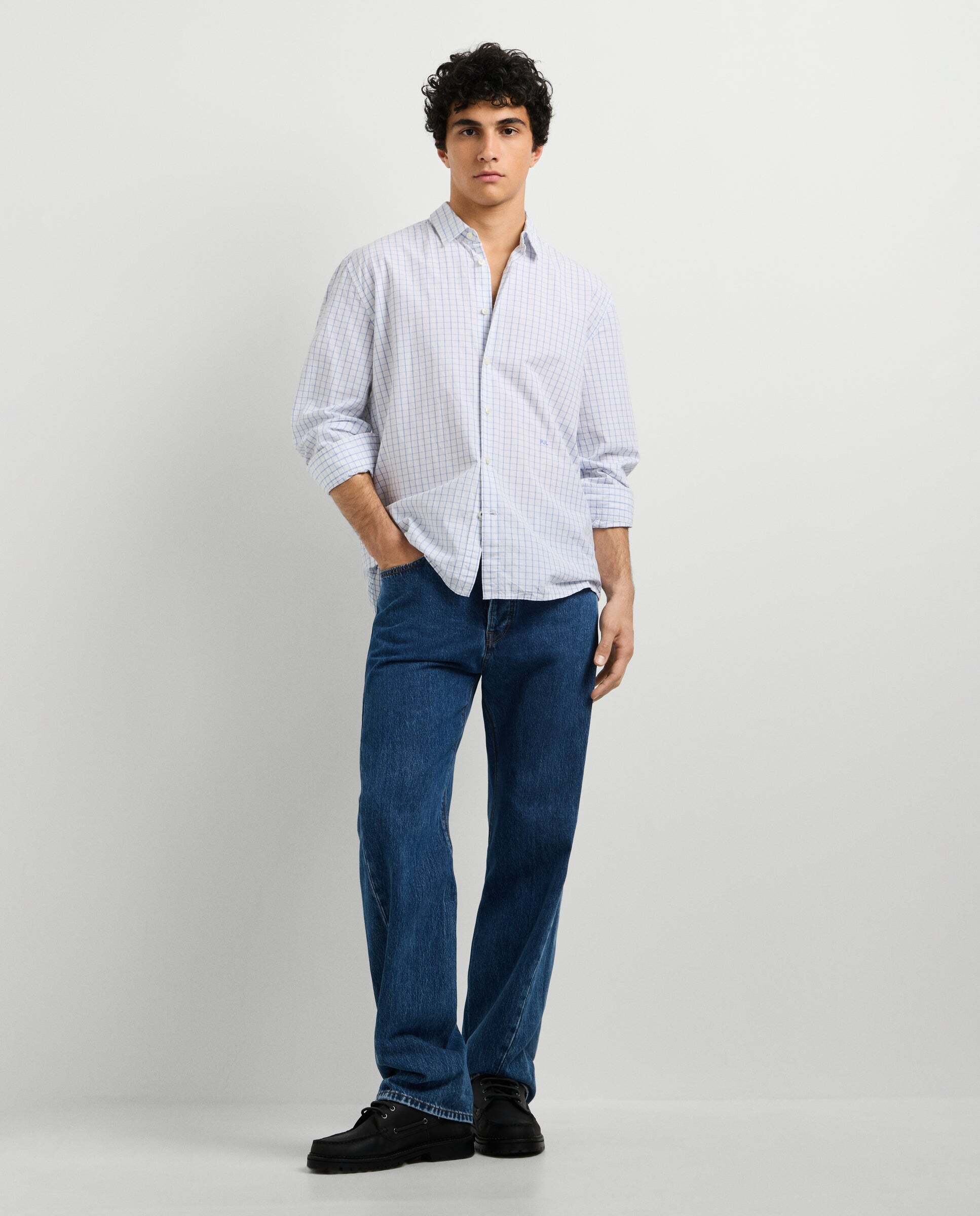Camisa de hombre popelín cuadros fit casual - Pepe Jeans - Azul Azul-2
