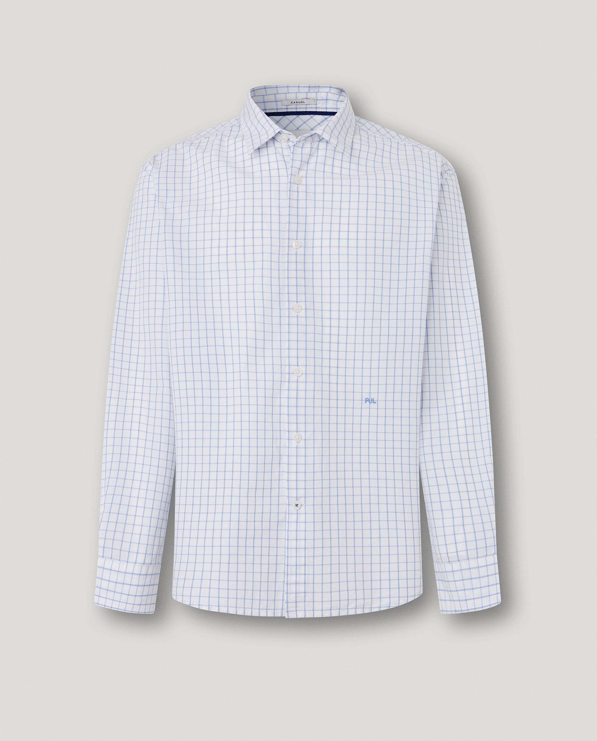 Camisa de hombre popelín cuadros fit casual - Pepe Jeans - Azul Azul-6