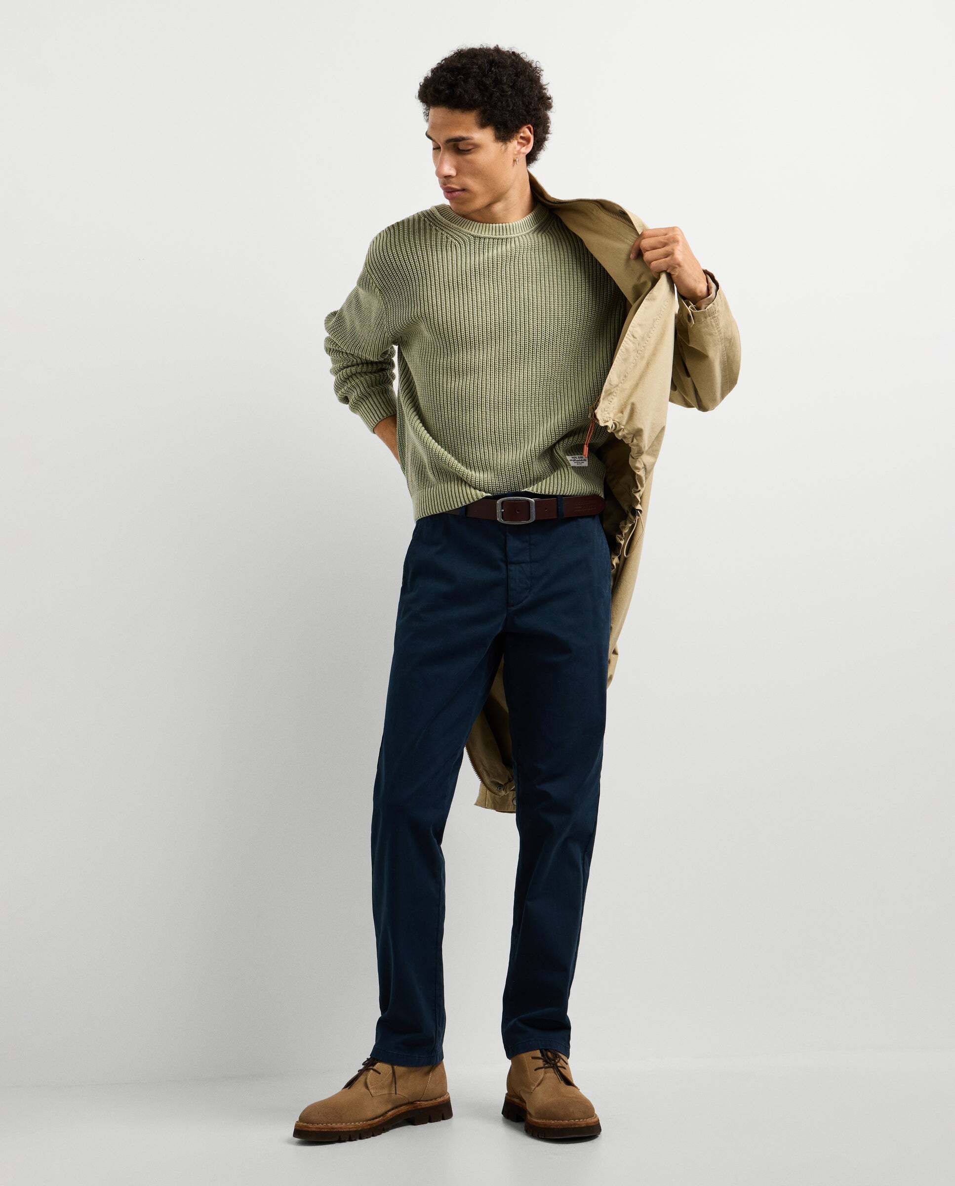 Pantalón de hombre chino sarga fit slim - Pepe Jeans - Azul Azul-2