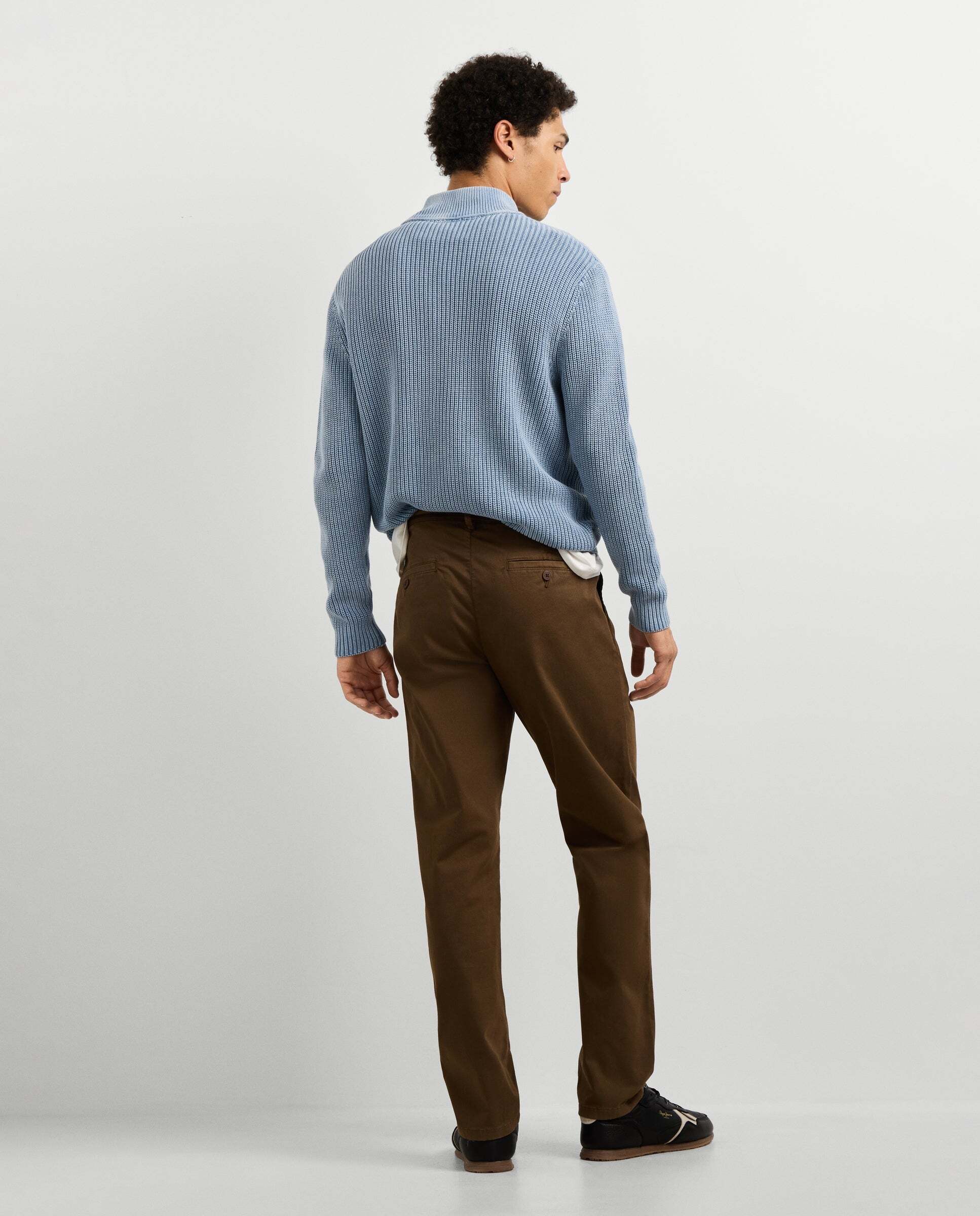 Pantalón de hombre chino sarga fit slim - Pepe Jeans - Marrón Marrón-3