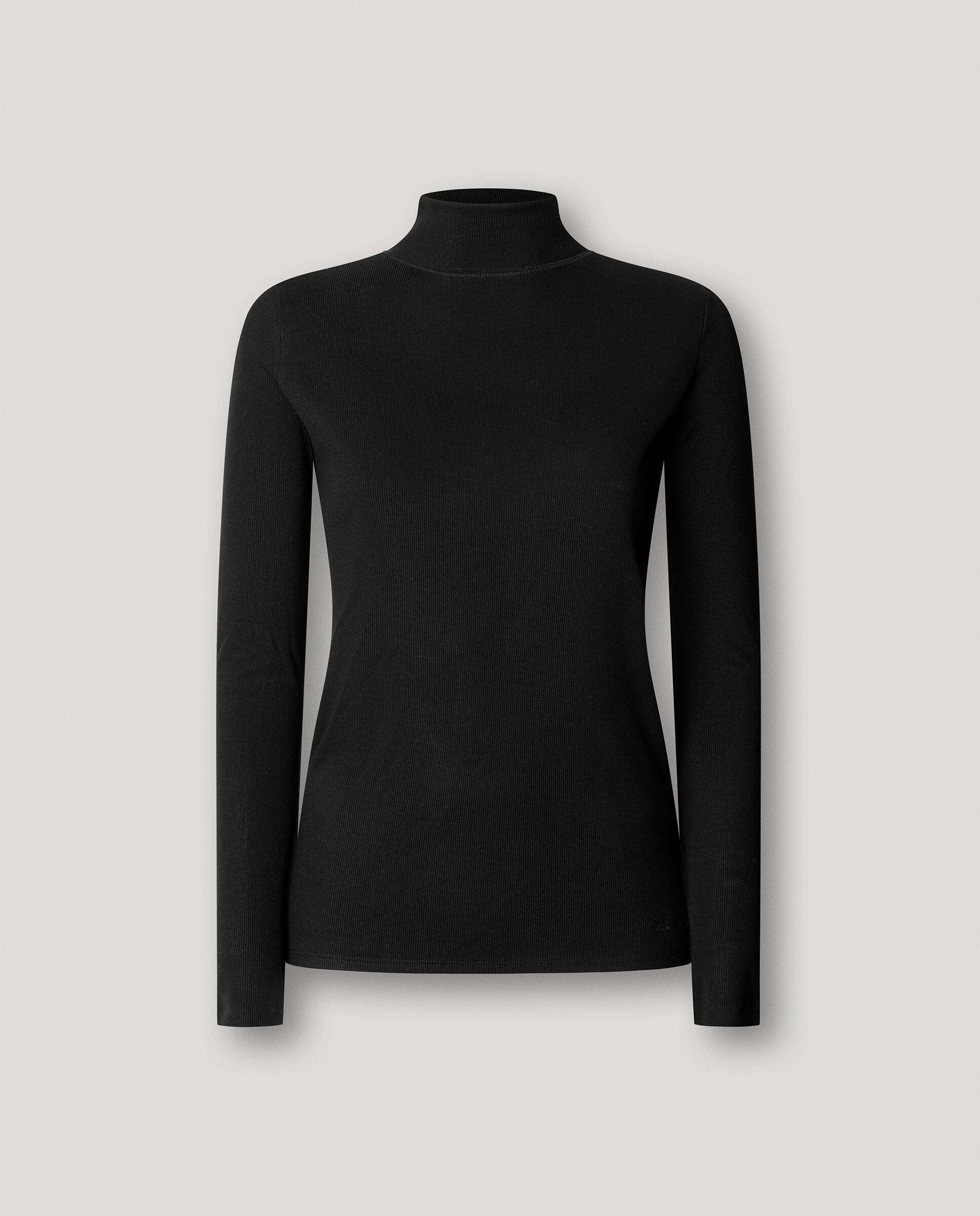 Camiseta de mujer canalé manga larga - Pepe Jeans - Negro Negro-6