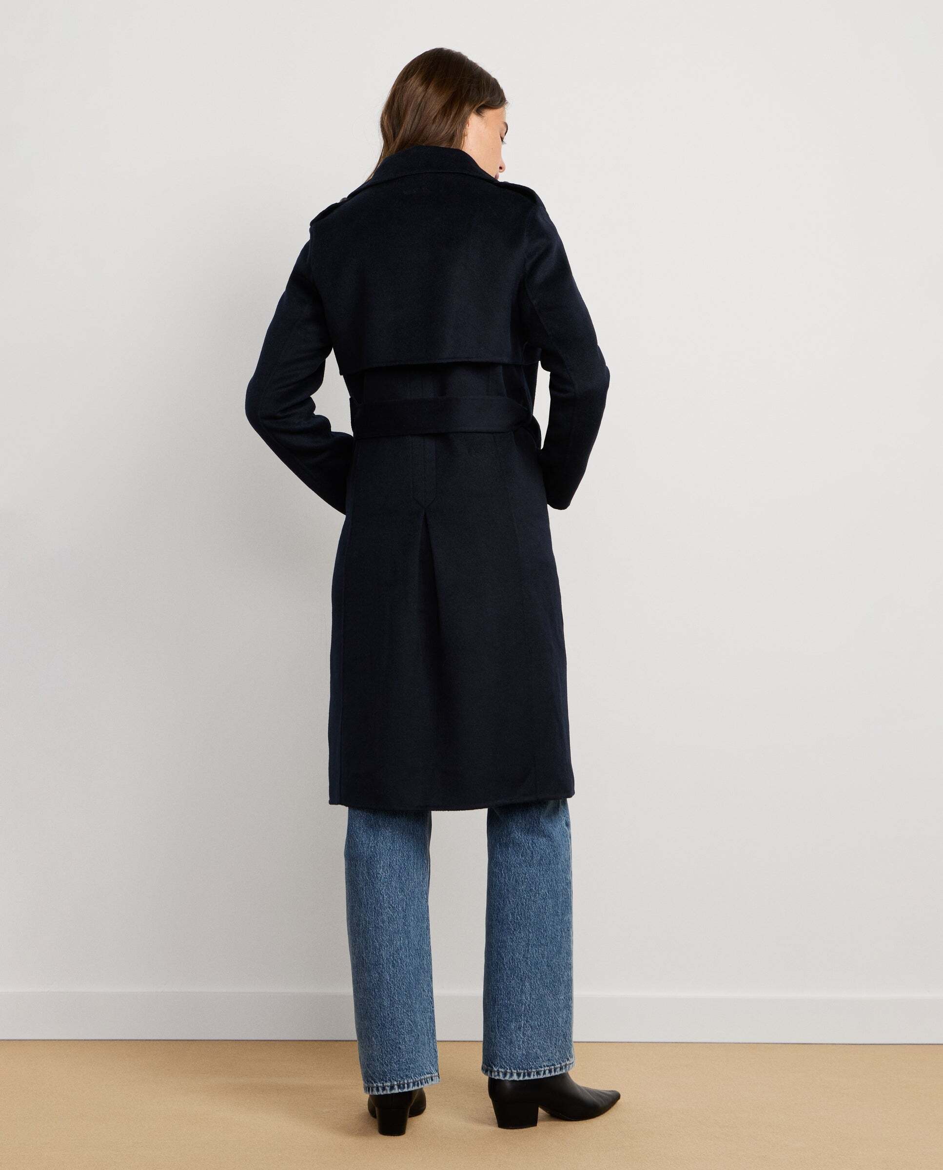 Abrigo de mujer largo de lana - Pepe Jeans - Azul Azul-3