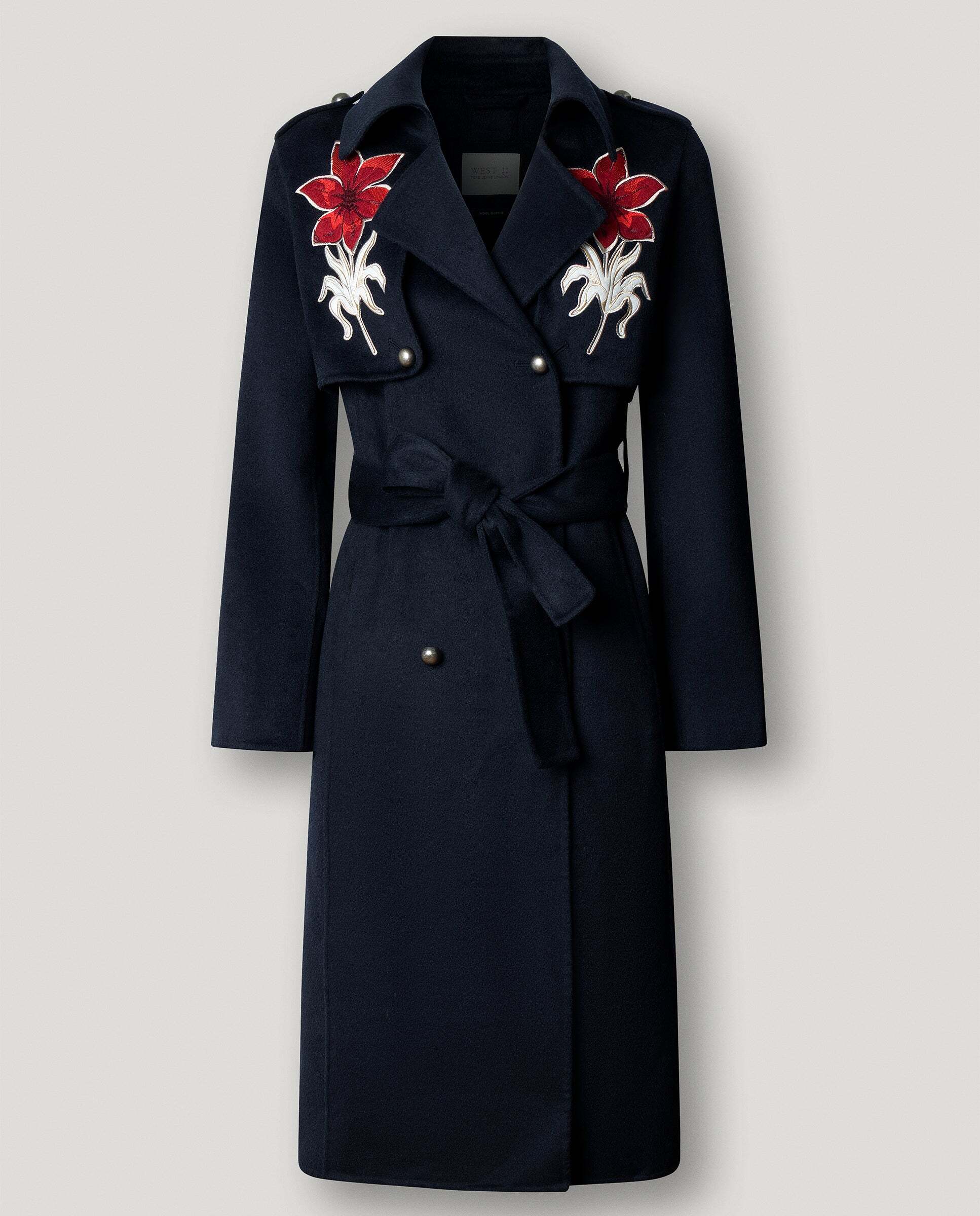 Abrigo de mujer largo de lana - Pepe Jeans - Azul Azul-7