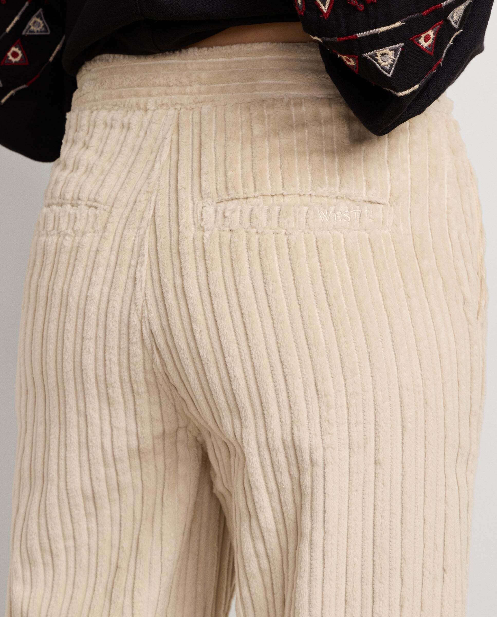 Pantalón de mujer de pana fit recto - Pepe Jeans - Blanco roto Blanco roto-4