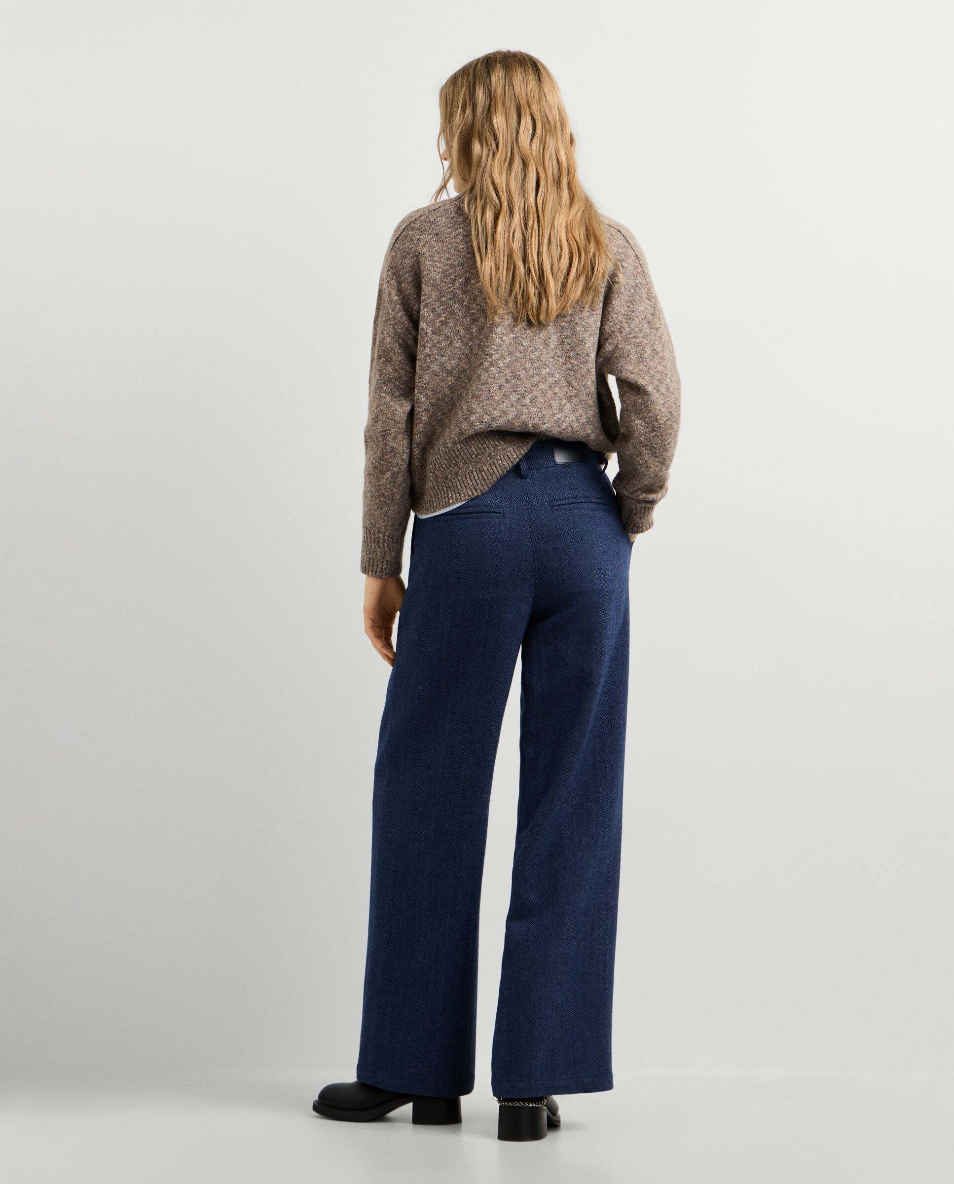 Pantalòn de mujer recto de lana - Pepe Jeans - Azul oscuro Azul oscuro-3