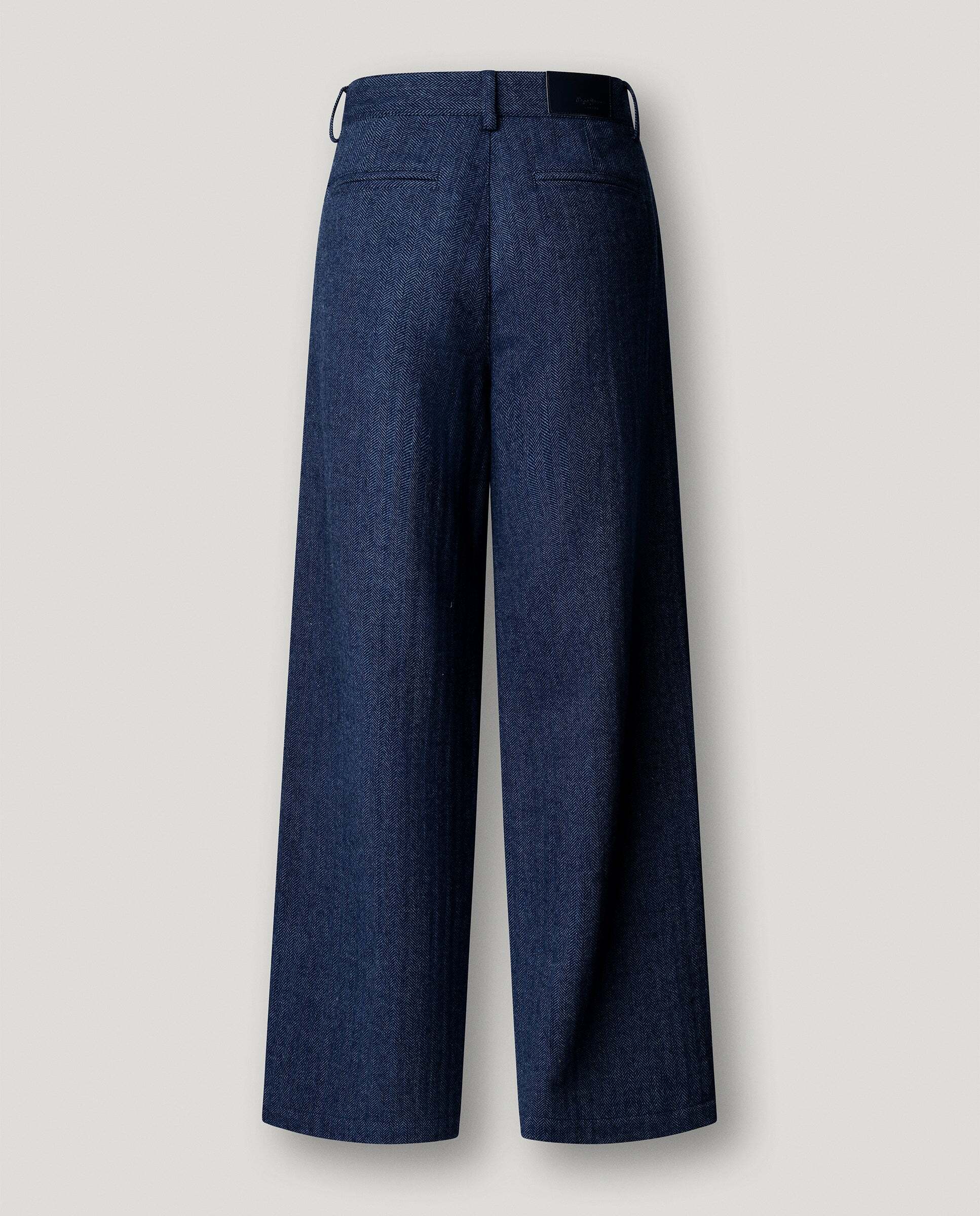 Pantalòn de mujer recto de lana - Pepe Jeans - Azul oscuro Azul oscuro-5