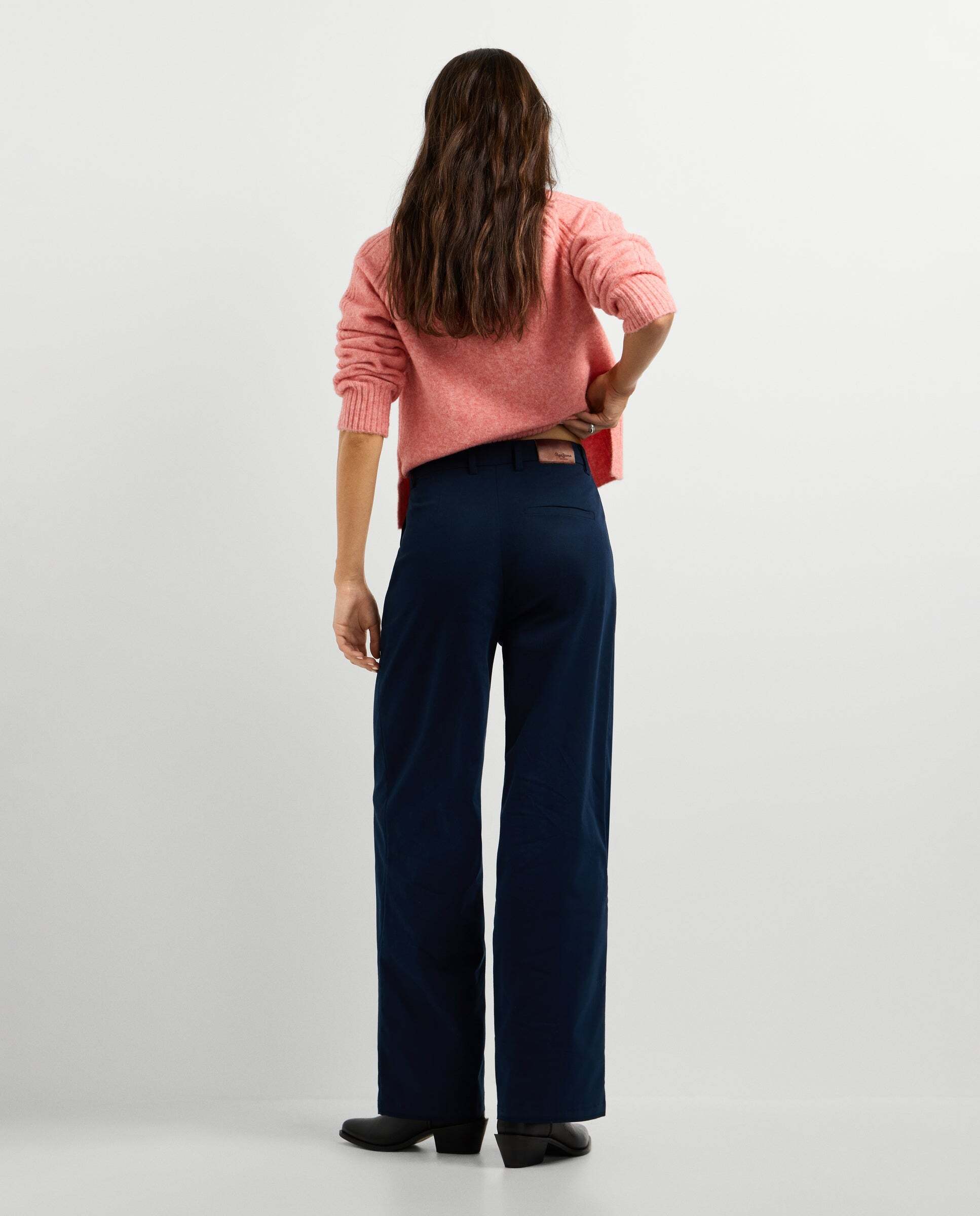 Pantalon de mujer recto con pliegues - Pepe Jeans - Azul Azul-3