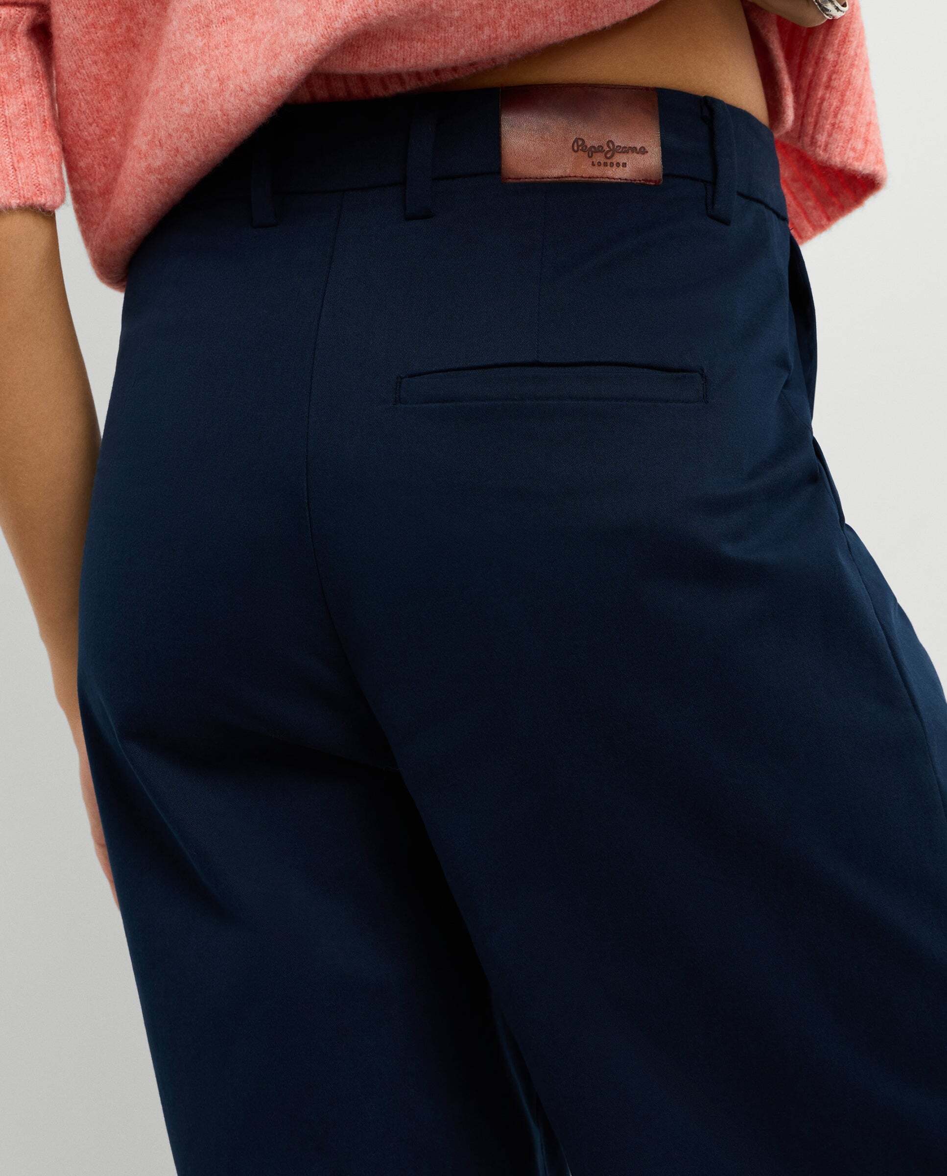 Pantalon de mujer recto con pliegues - Pepe Jeans - Azul Azul-4