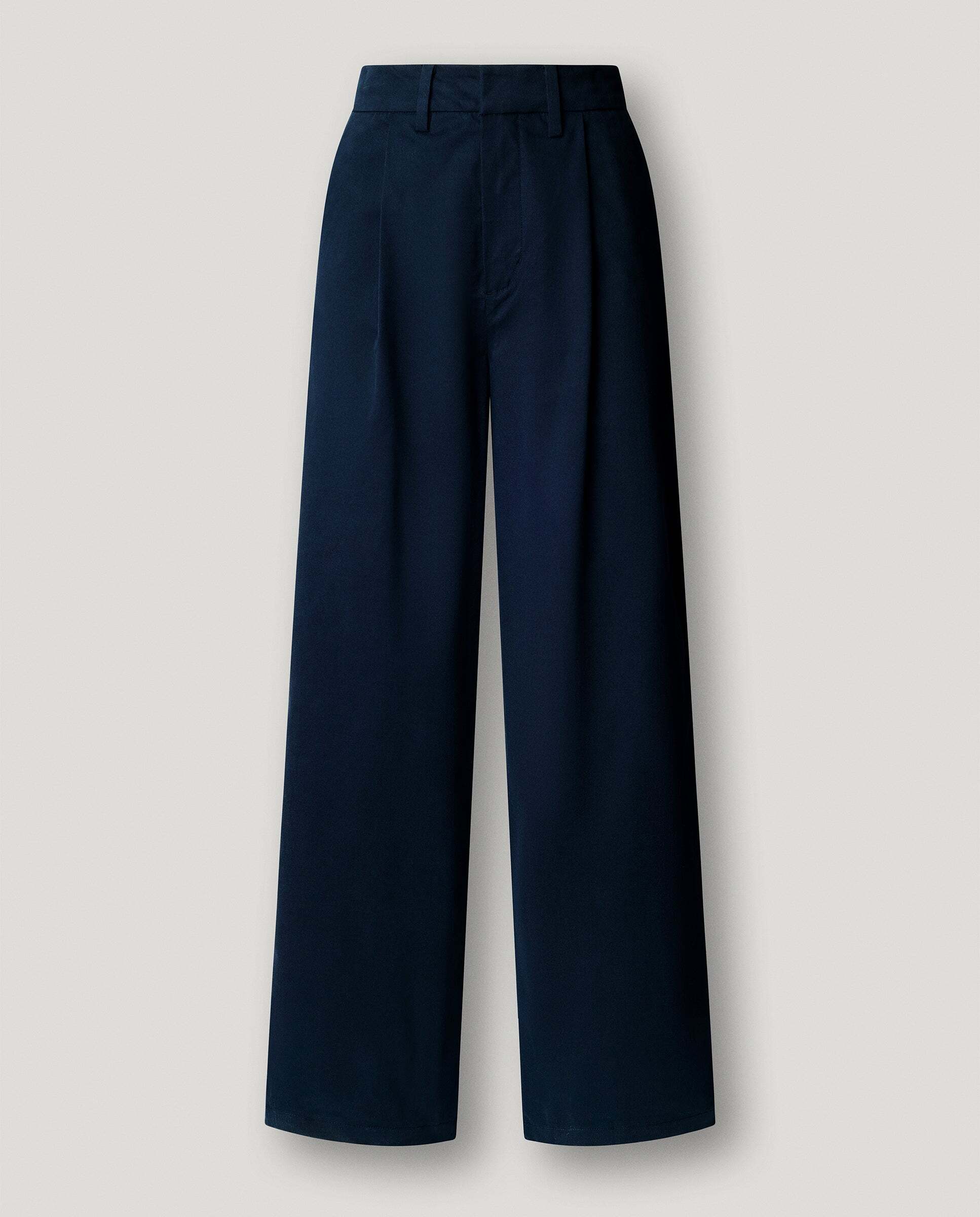 Pantalon de mujer recto con pliegues - Pepe Jeans - Azul Azul-6