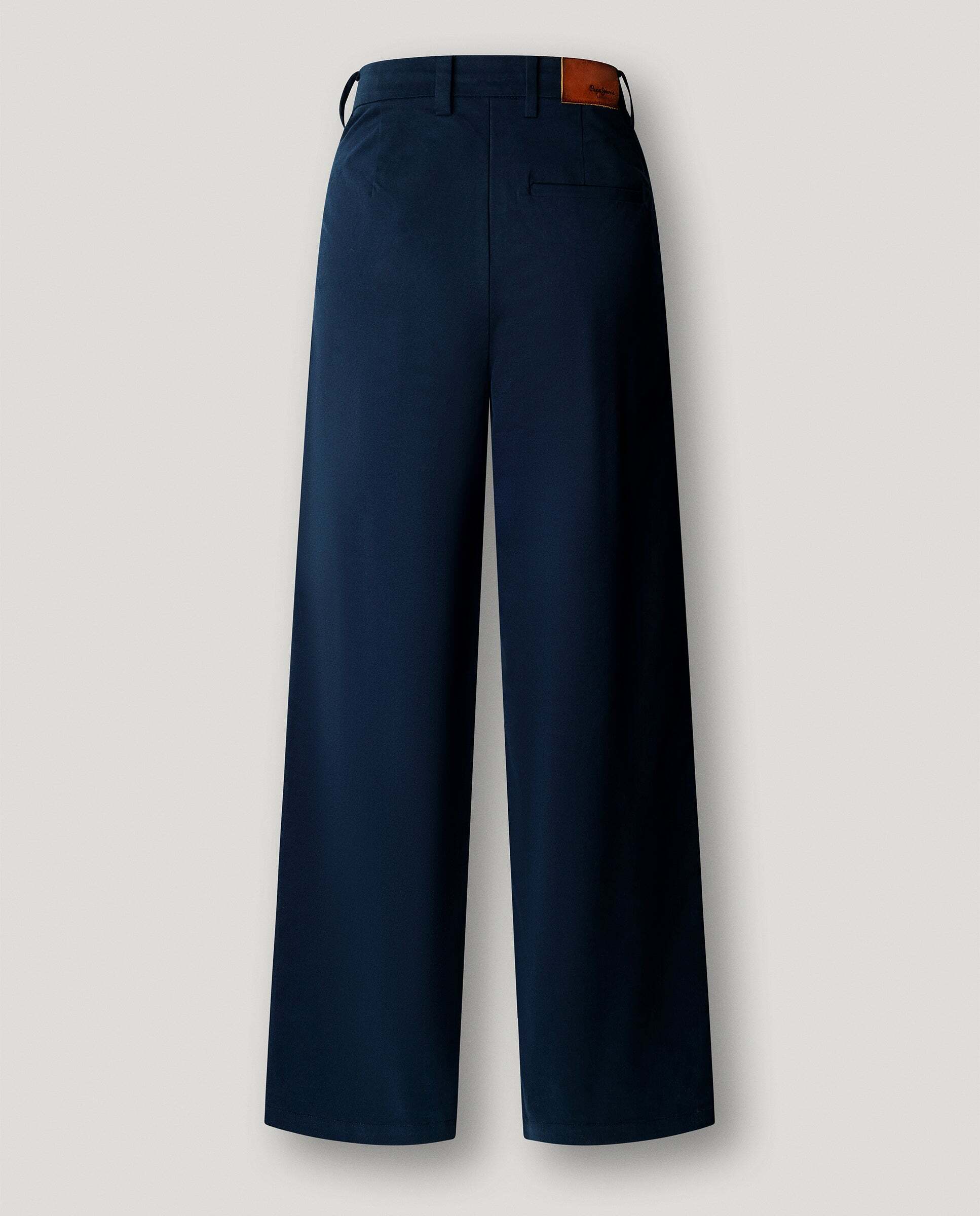 Pantalon de mujer recto con pliegues - Pepe Jeans - Azul Azul-5