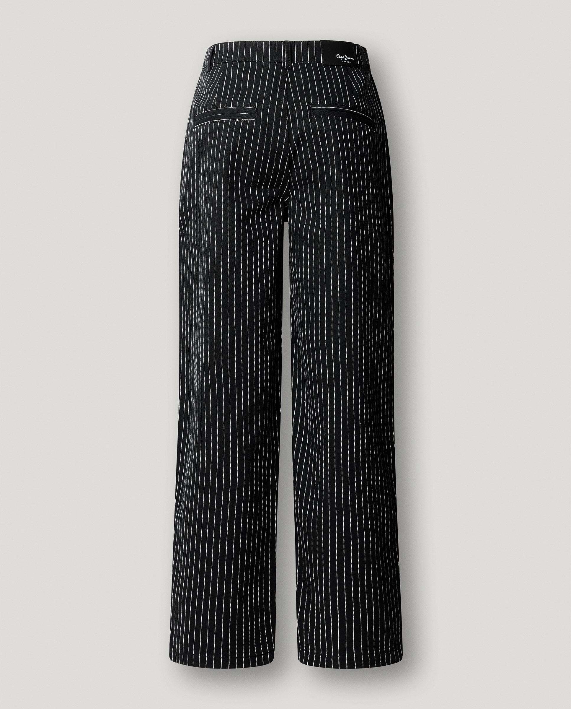 Pantalon de mujer recto raya diplomática - Pepe Jeans - Negro Negro-5