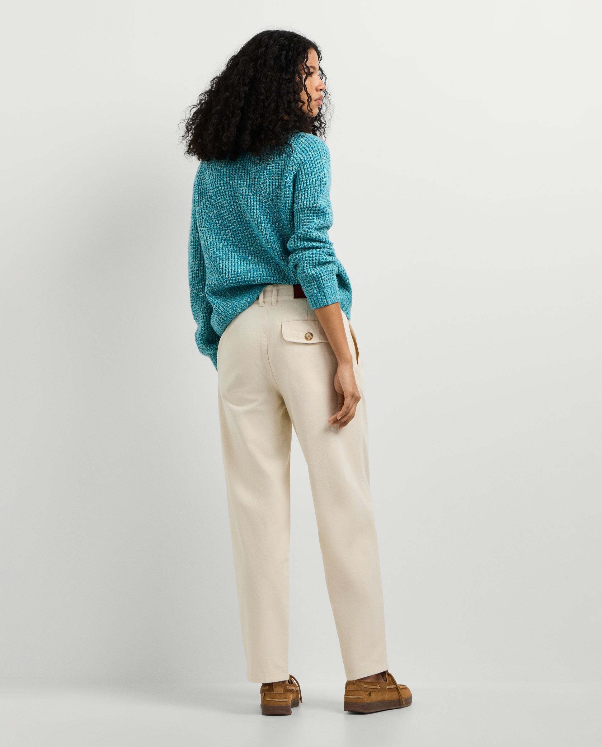 Pantalón de mujer tiro alto y fit recto - Pepe Jeans - Beige Beige-3